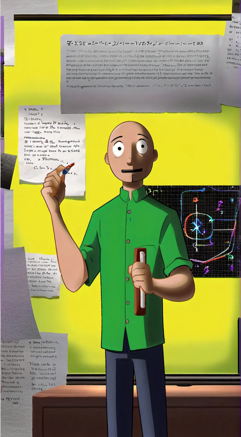 ai character: baldi background