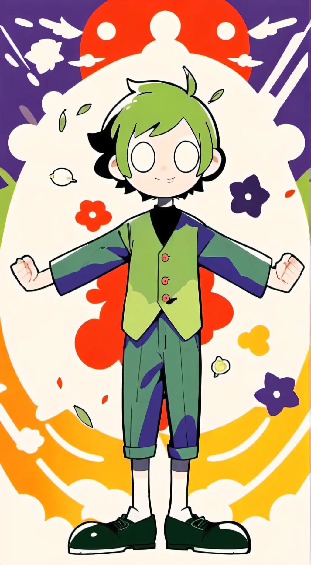 ai character: Dandys world! xmas background