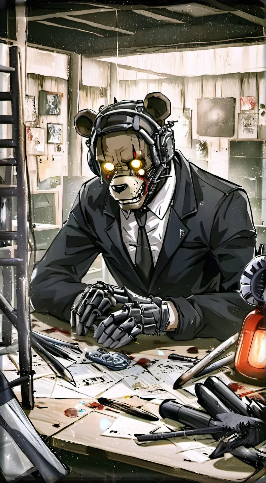 ai character: Fnaf 6 salvage background