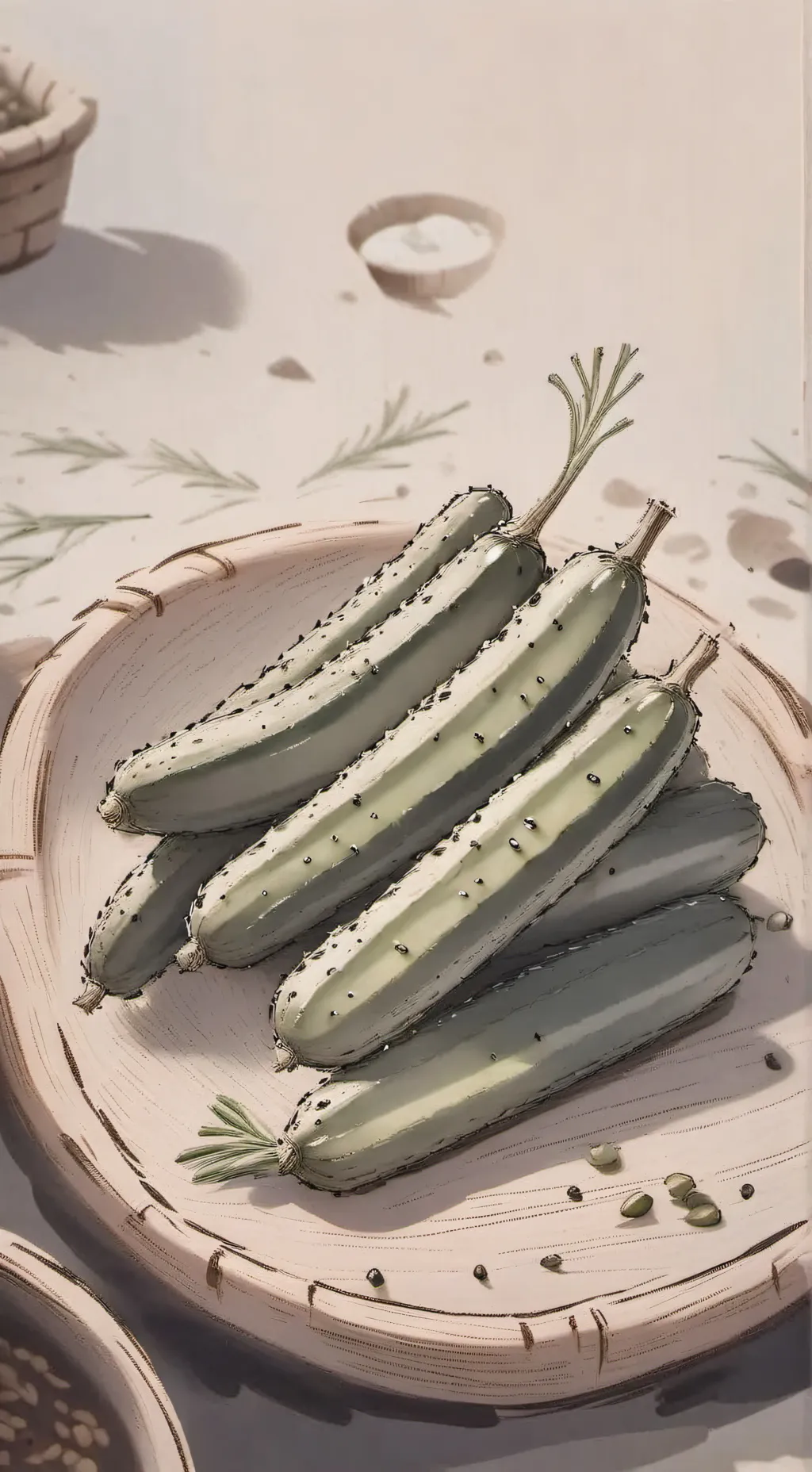 ai character: emoji cat heat🥒 background