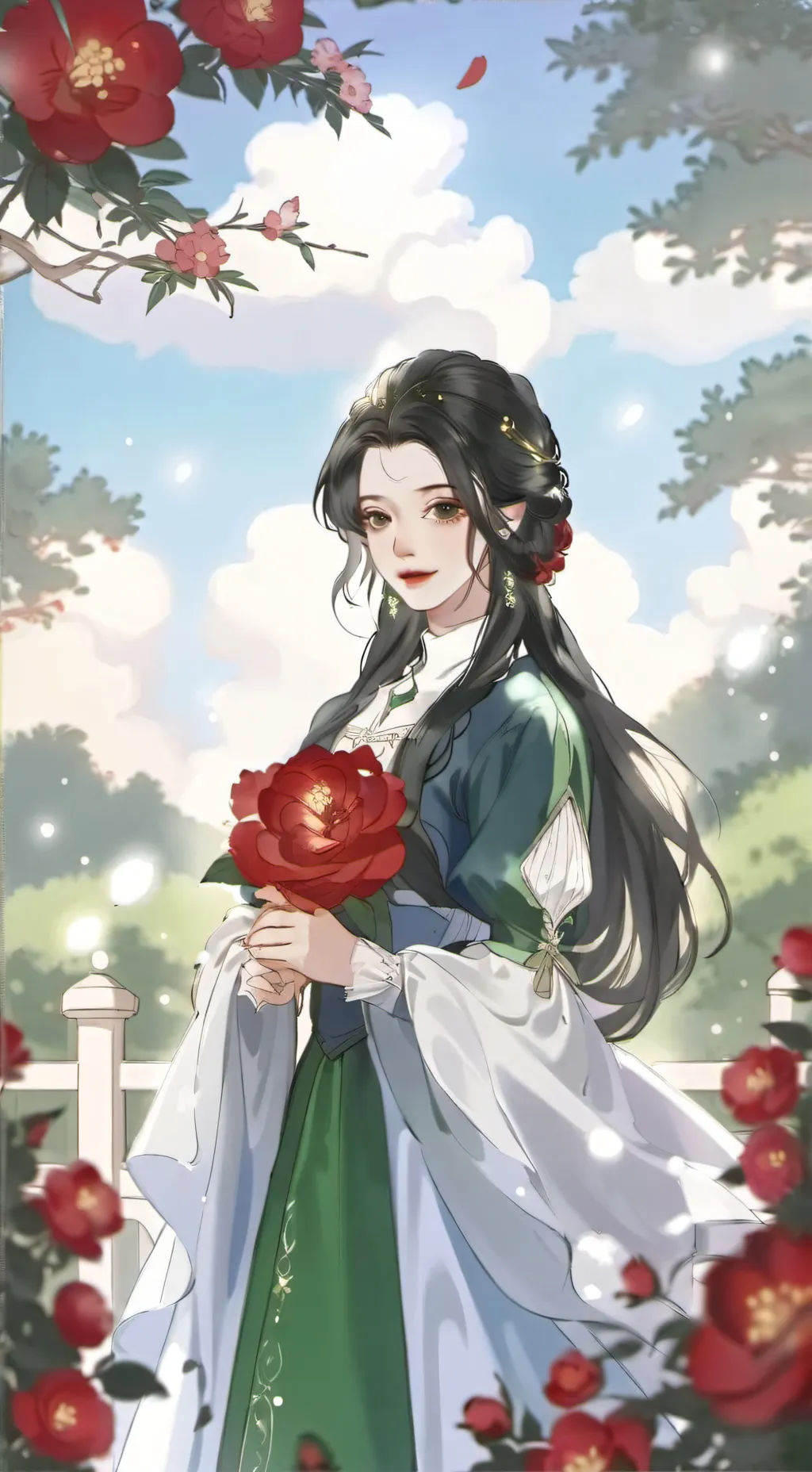 ai character: Rose background