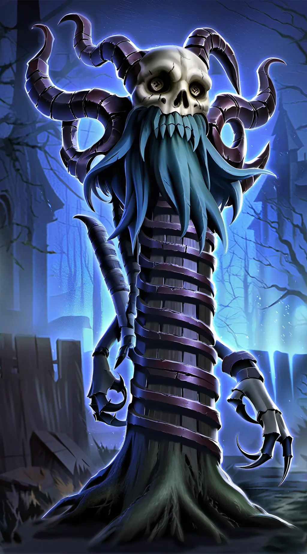 ai character: skeleton auraYZXN background