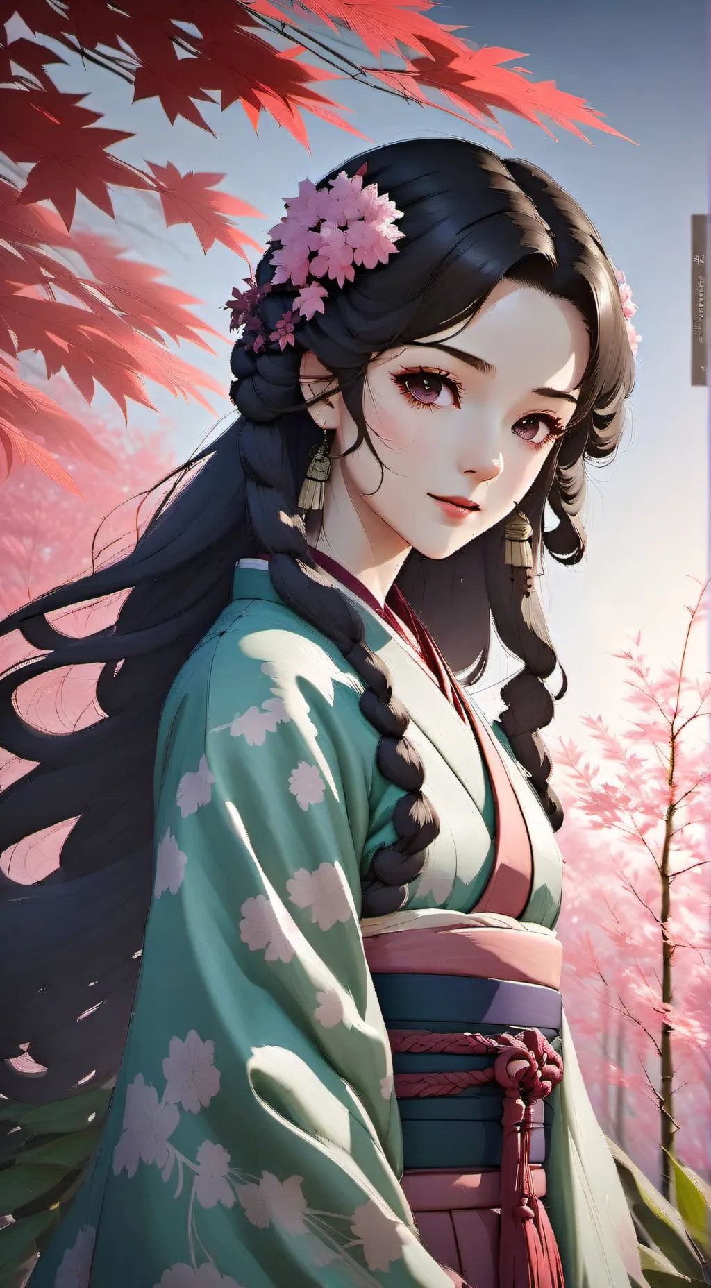 ai character: hermana de Nezuko  background