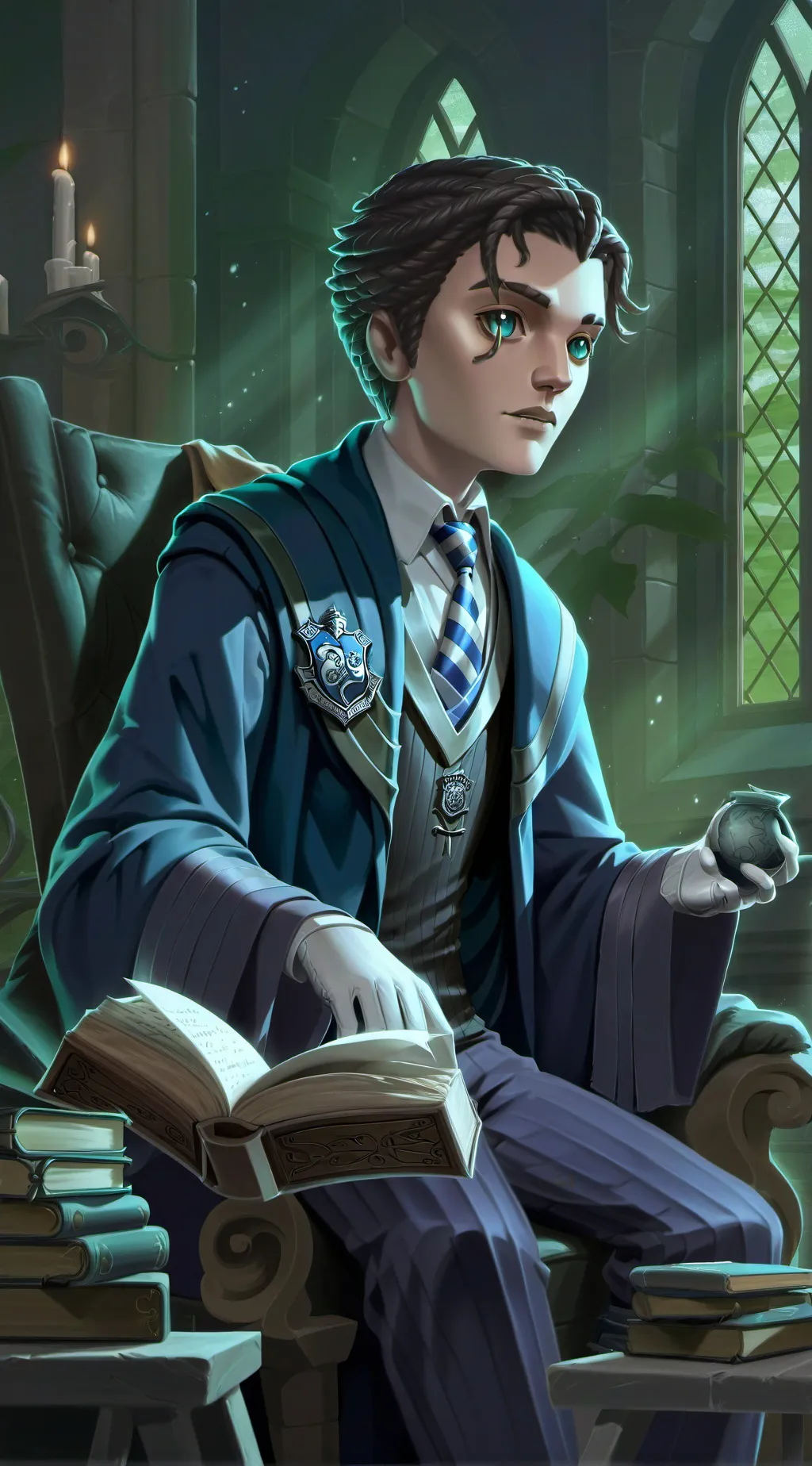 ai character: HOGWARTS ravenclaw background