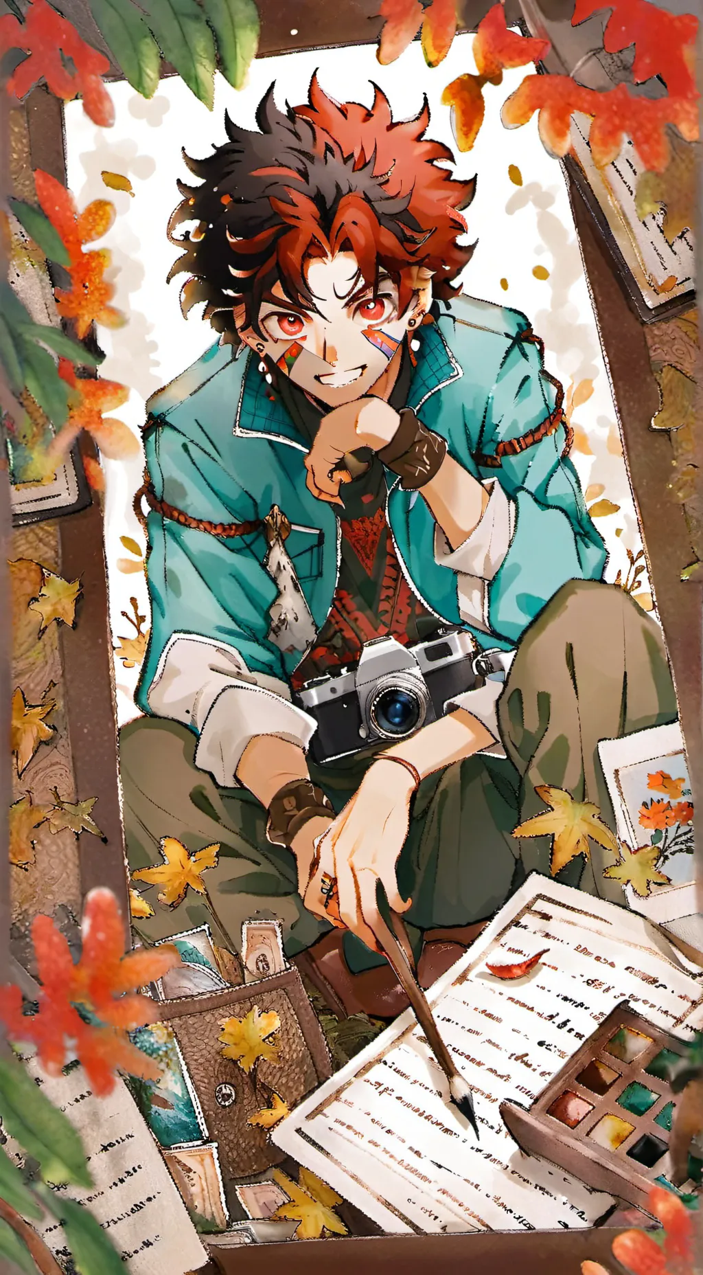 ai character: Tanjiro demonking background