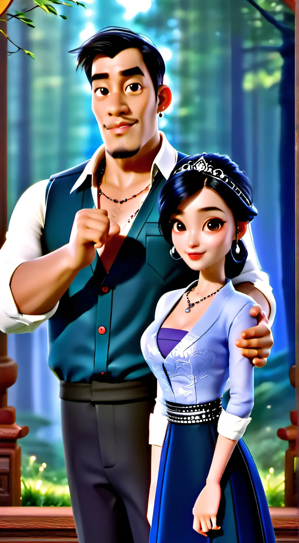 ai character: Yu and Zoie background