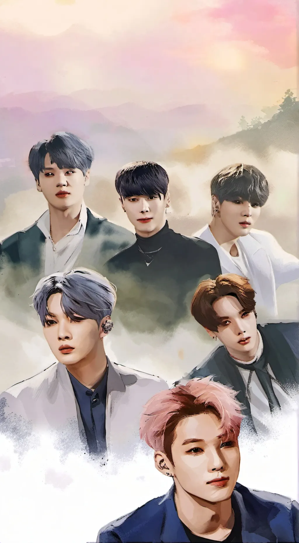 ai character: BTS  background