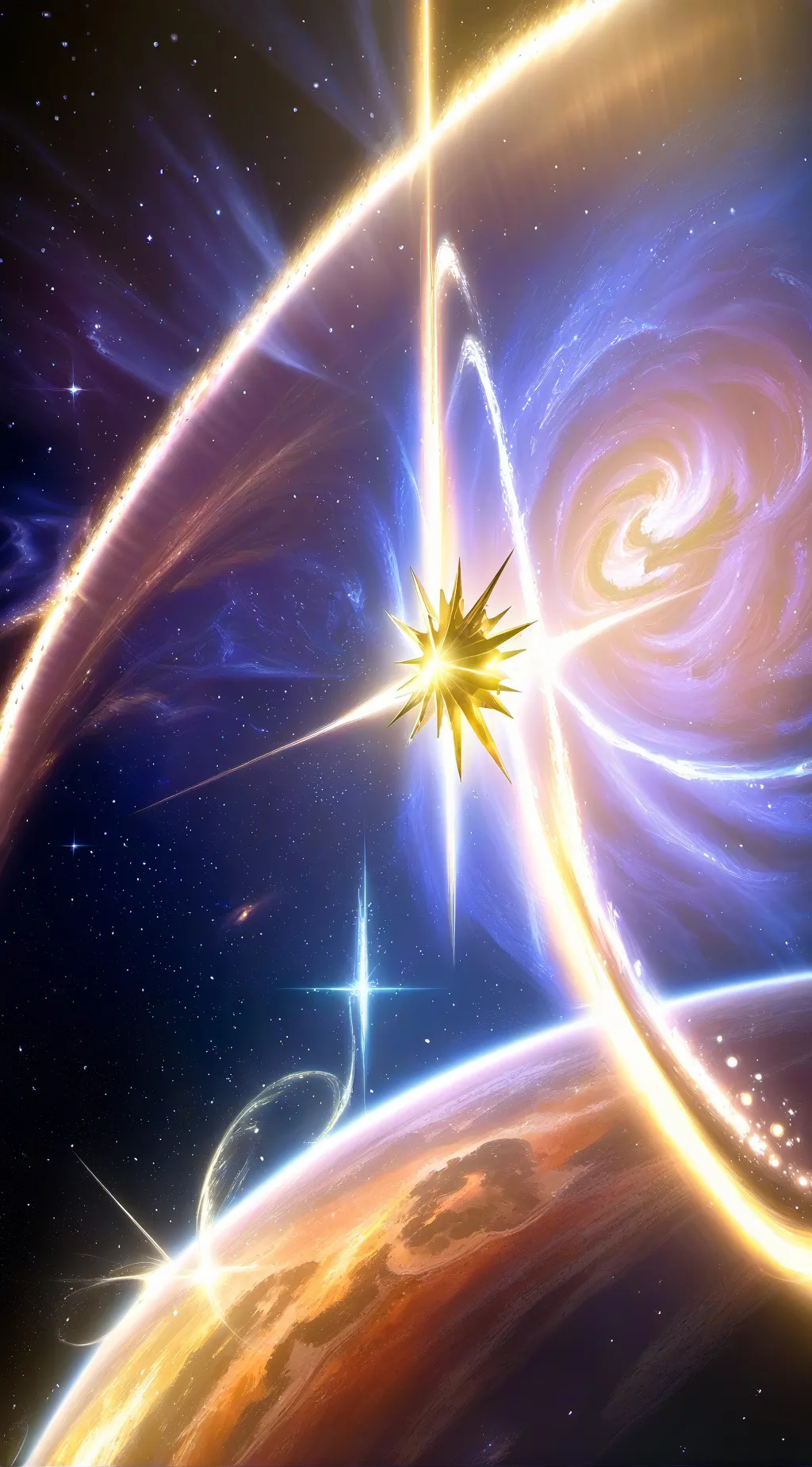 ai character: Magical star. background