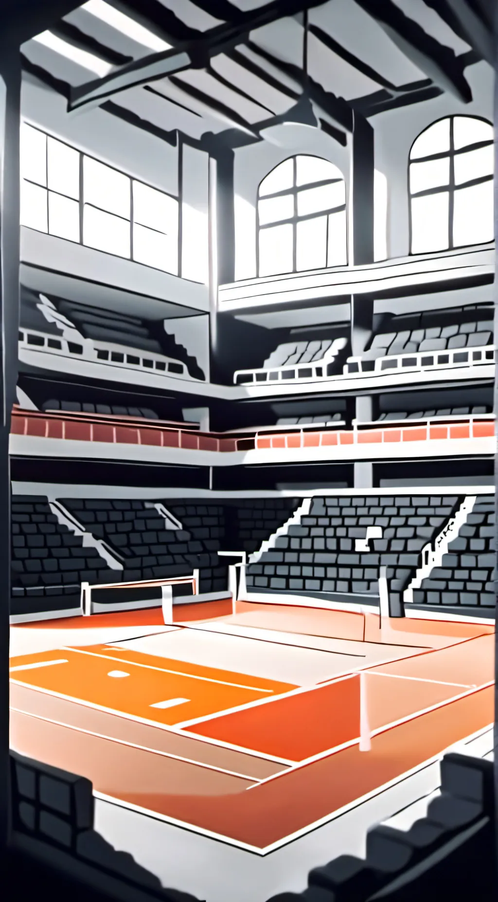 ai character: Volleyball game background