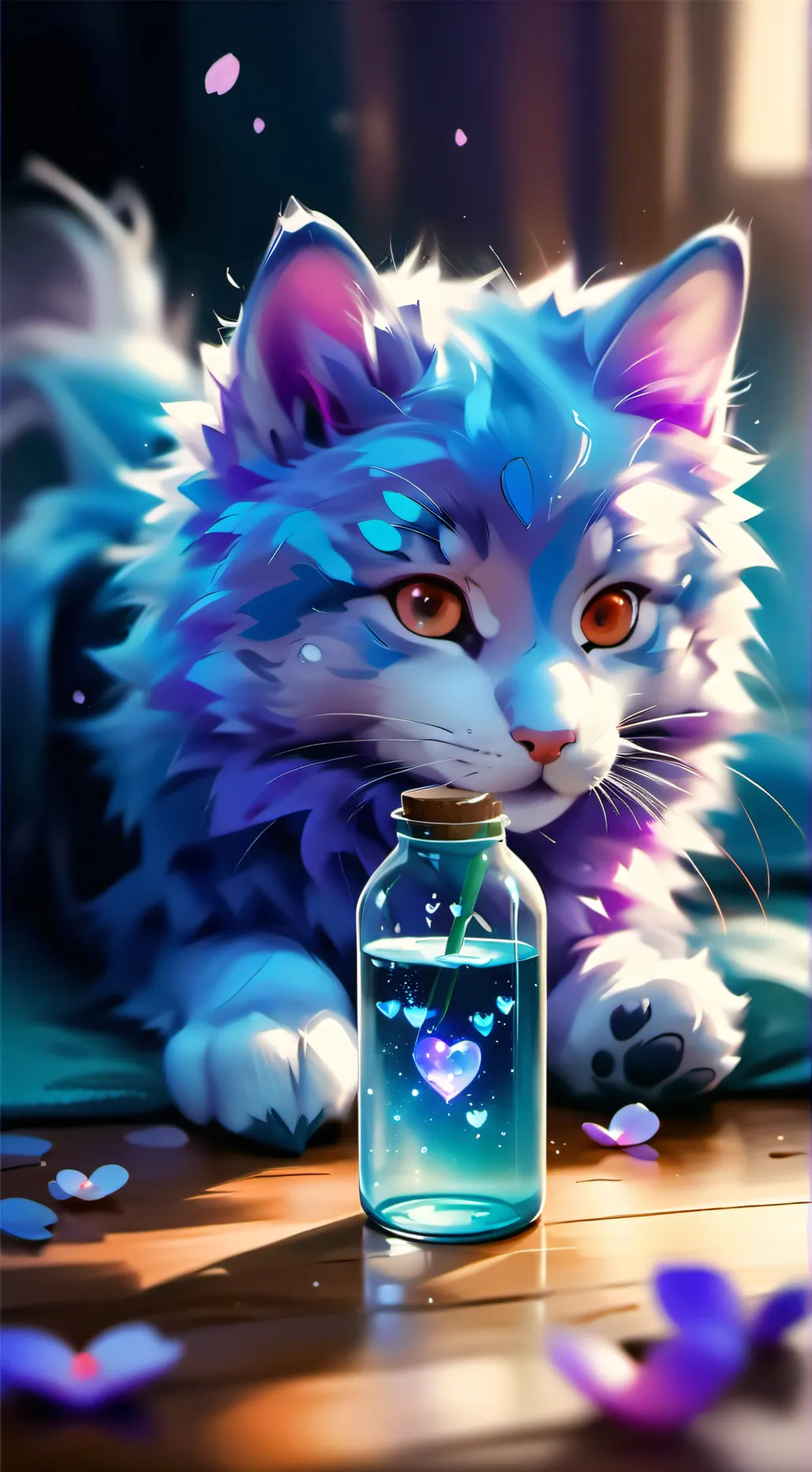 ai character: Heartshine died background