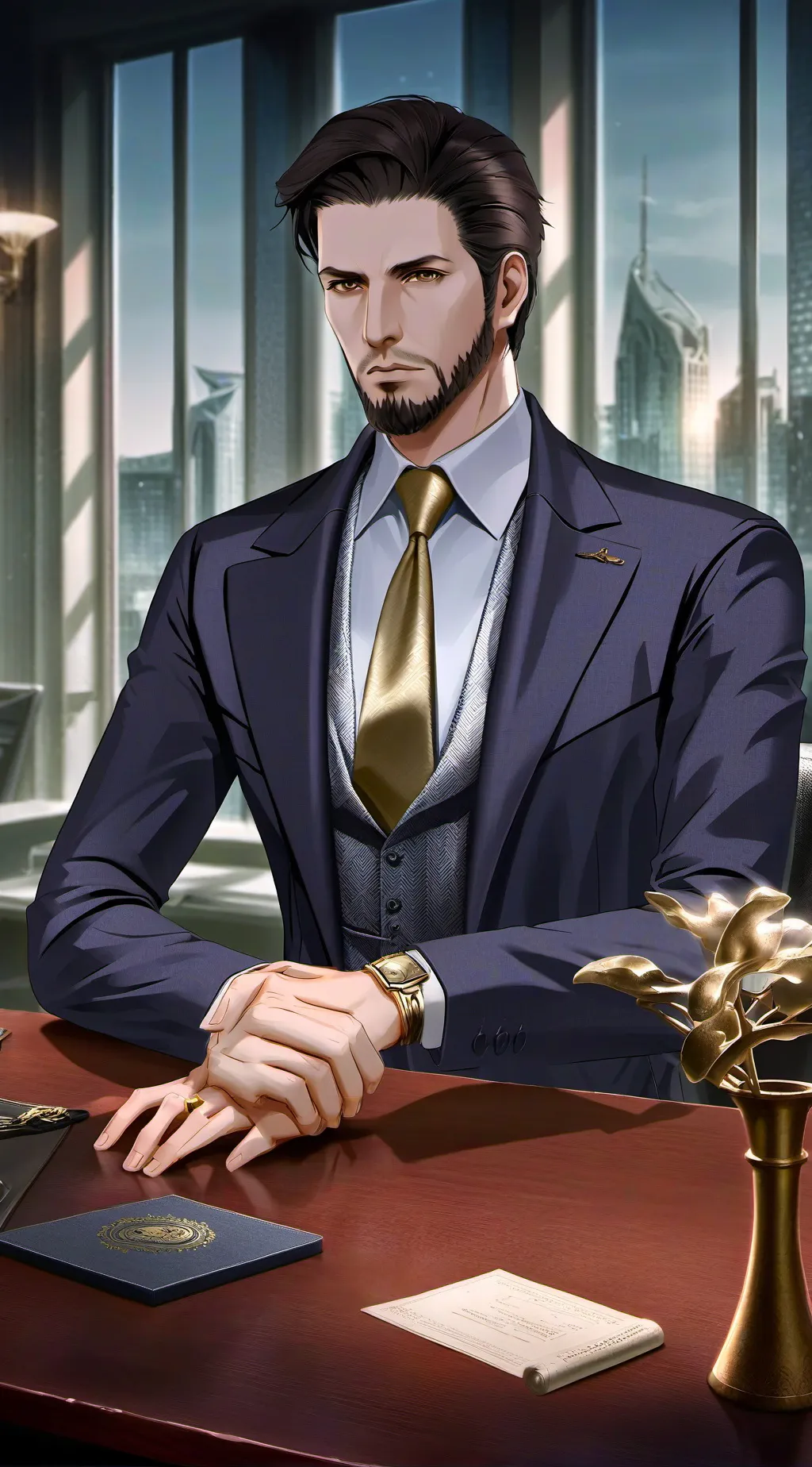 ai character: Axel  background