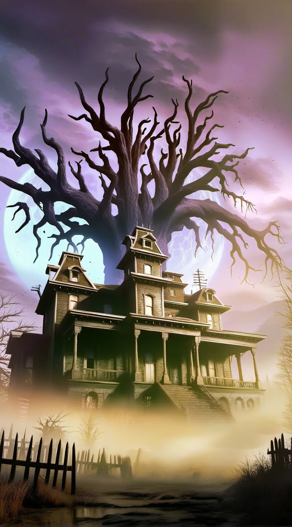 ai character: Haunted House  background