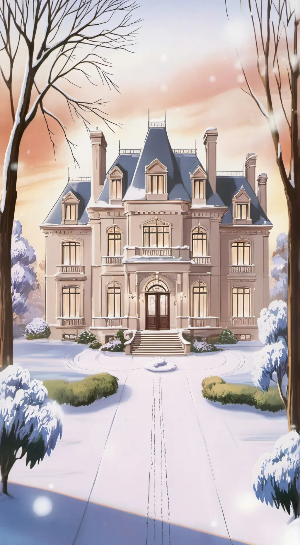 ai character: USA's snow storm. background