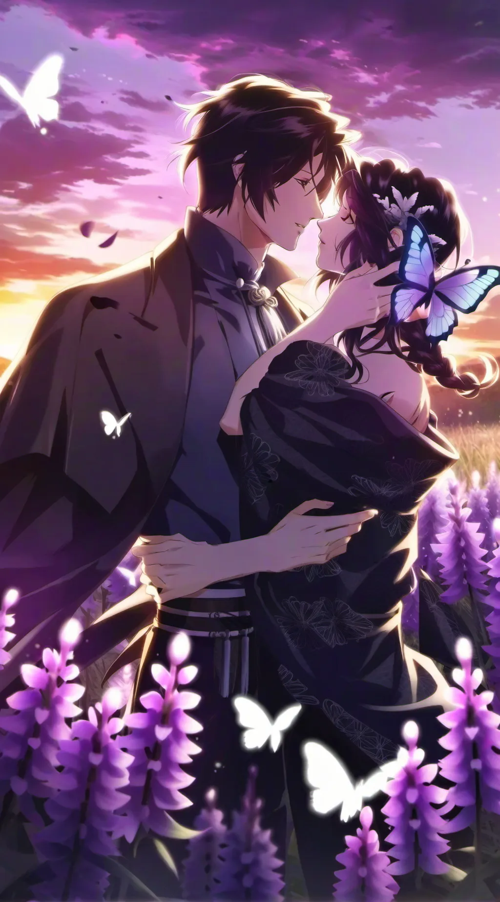 ai character: giyuu x shinobu  background