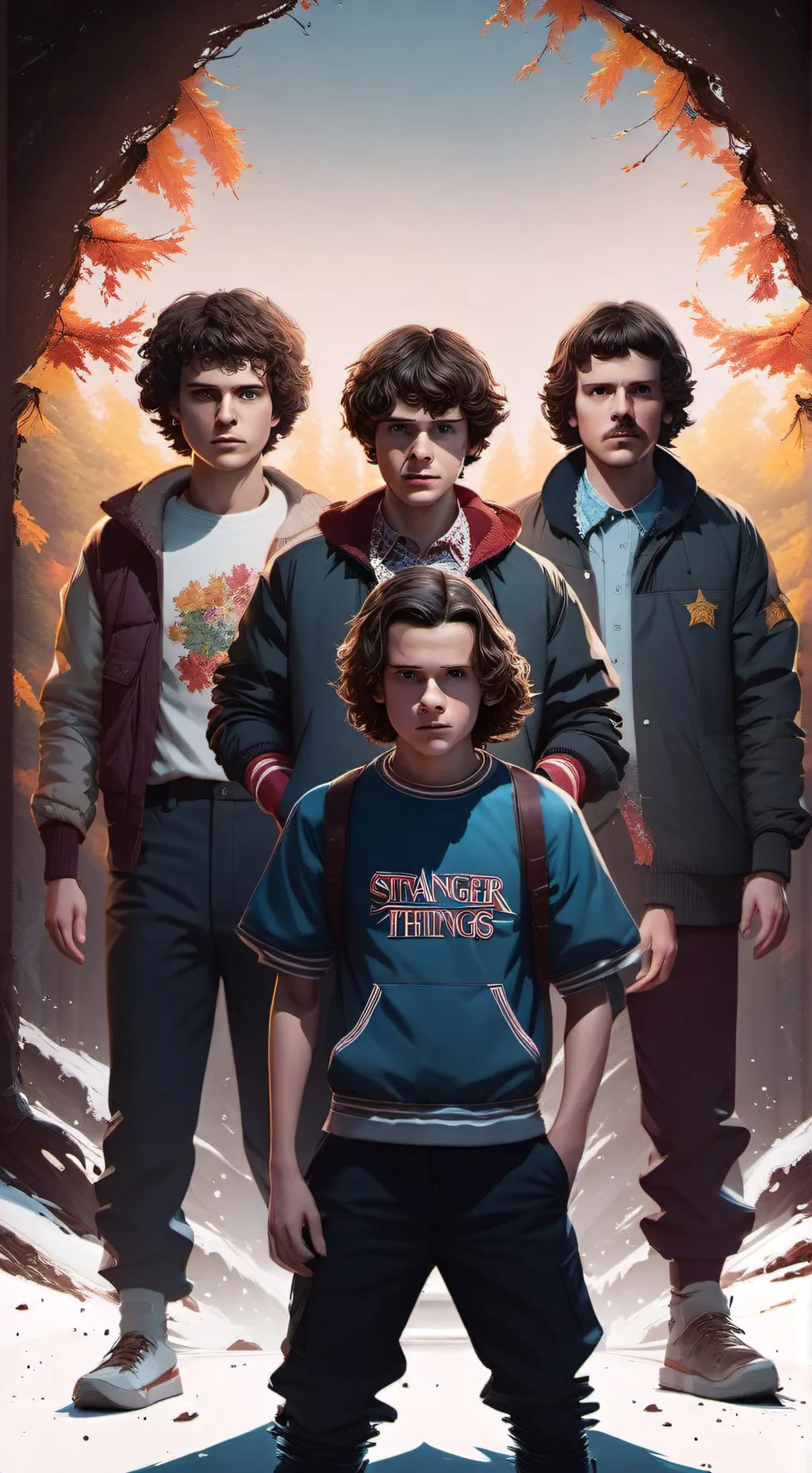 ai character: Stranger things background