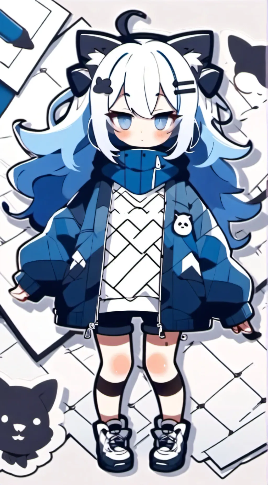 ai character: zoey the cool girl background