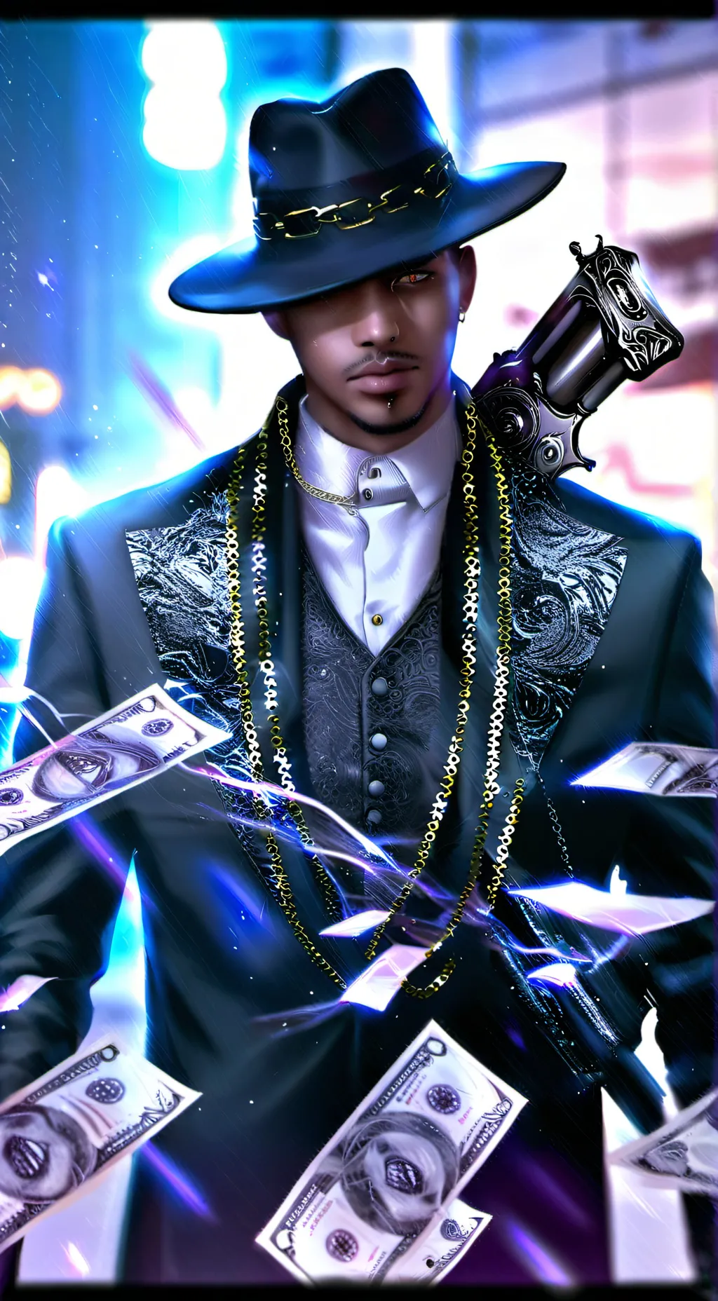 ai character: Black Dogg background