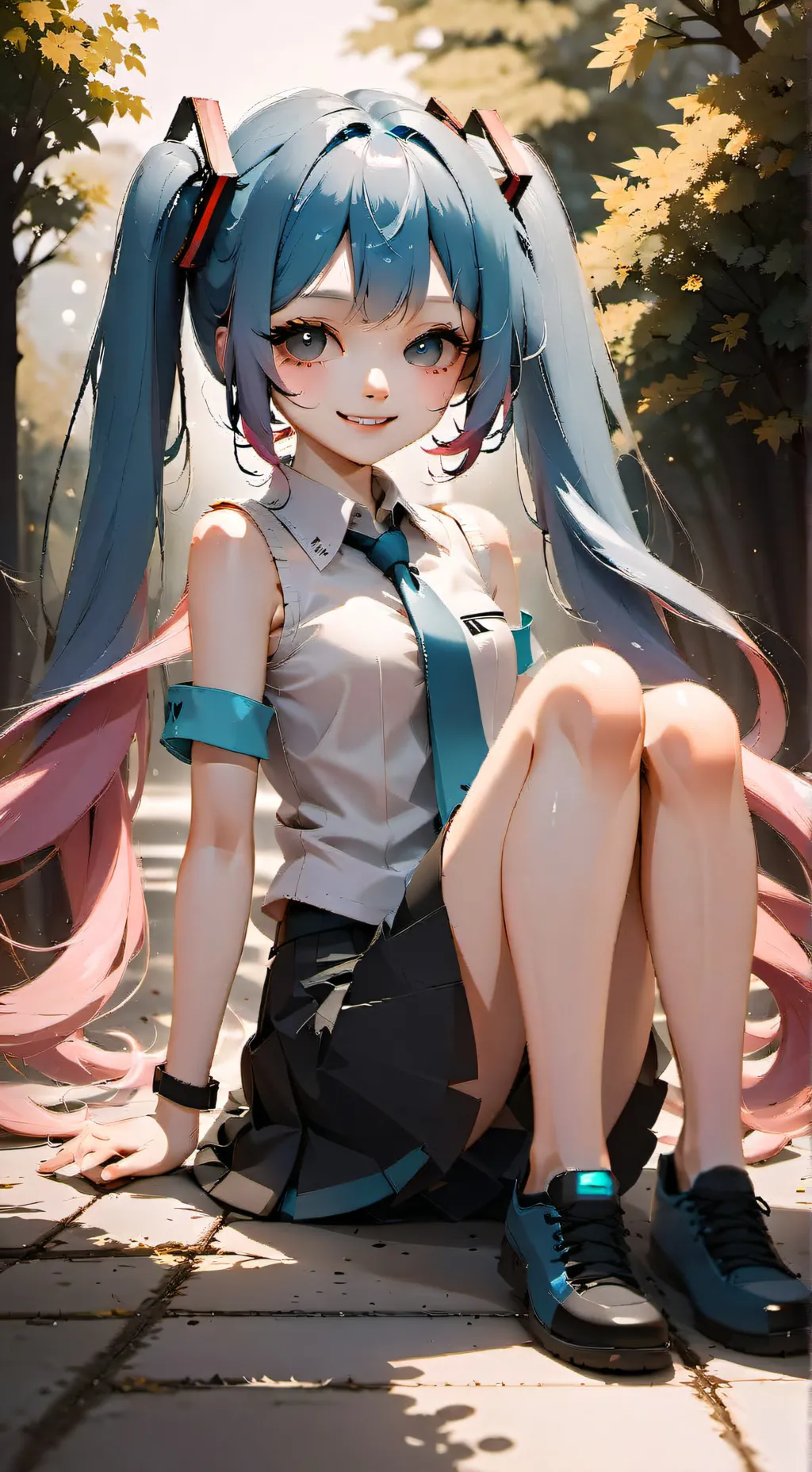 ai character: Hatsune miku background
