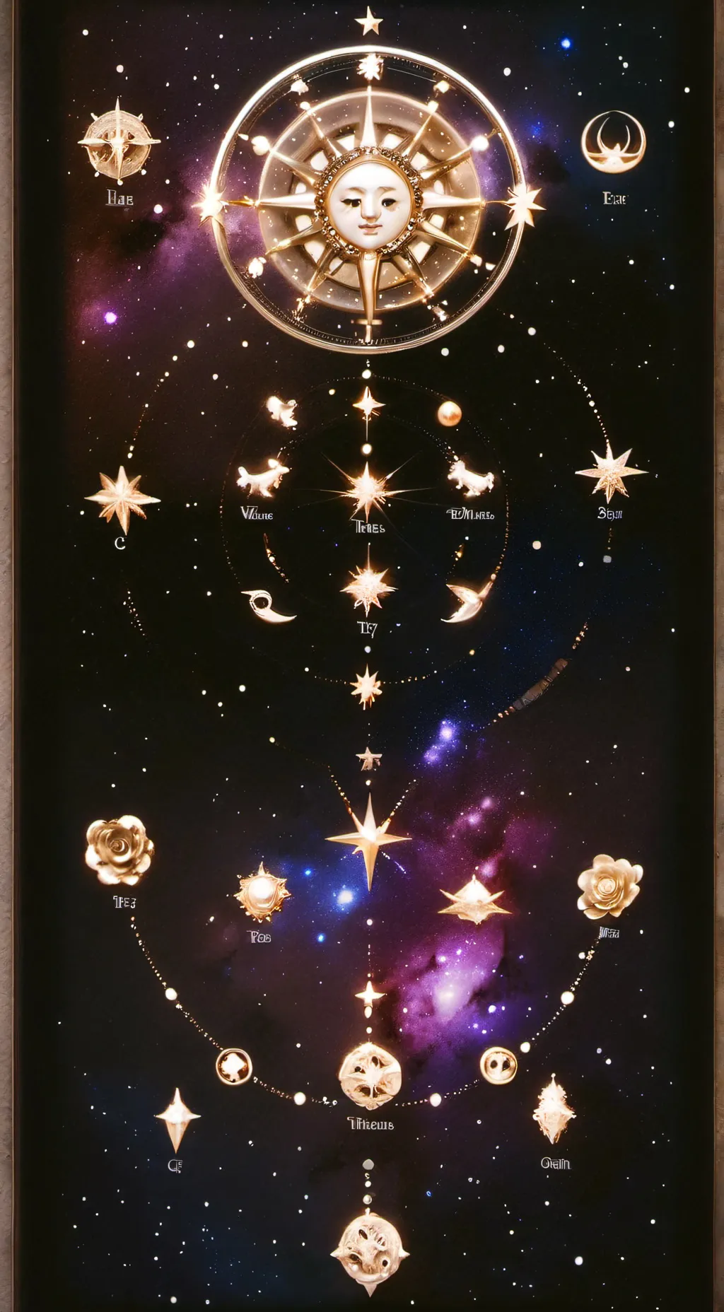 ai character: Zodiac sign test background