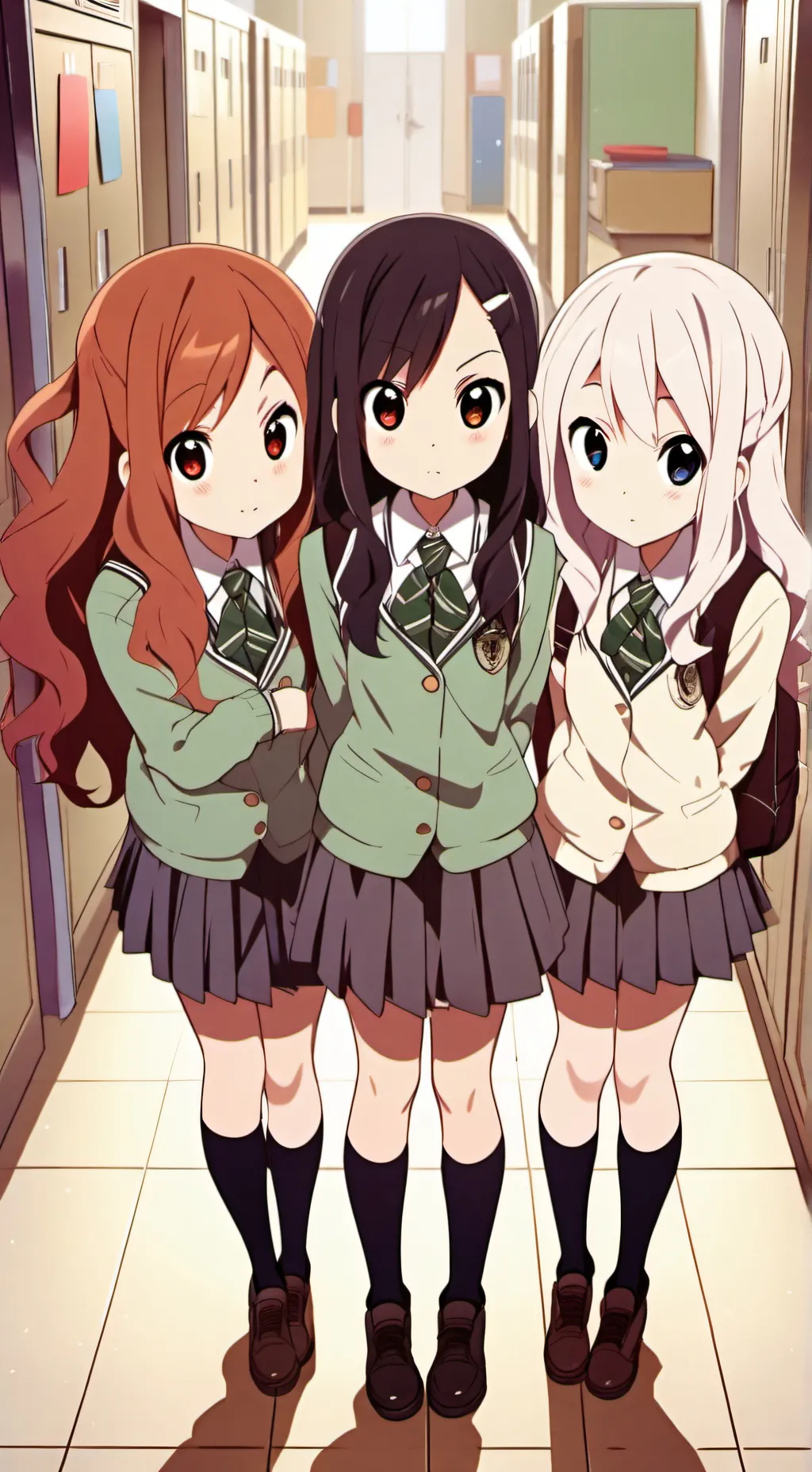 ai character: девочки background