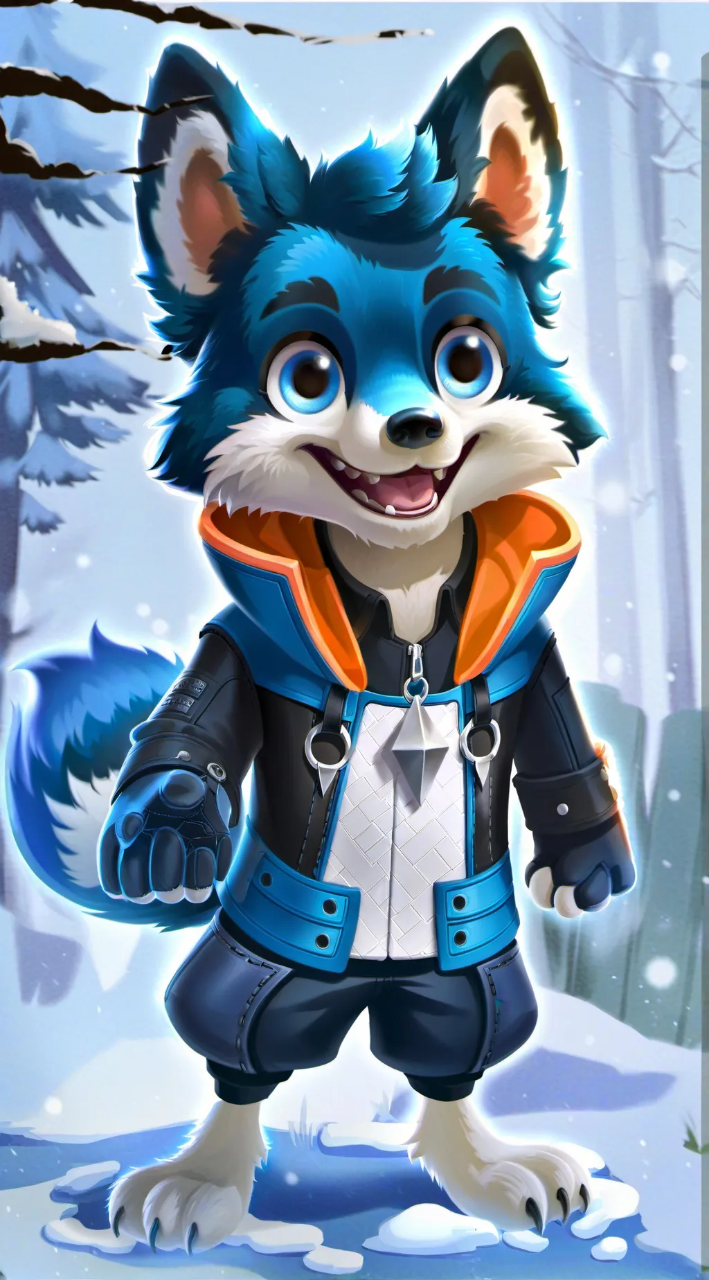 ai character: criança furry background
