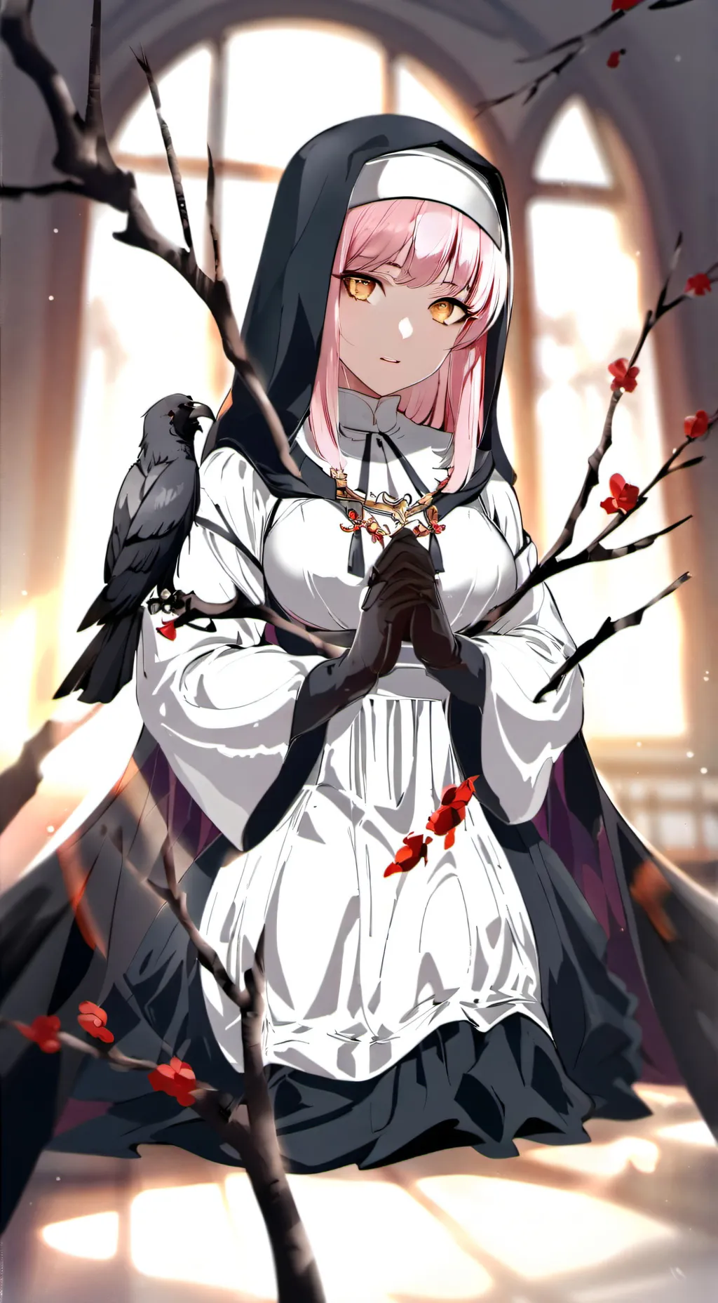 ai character: nun background