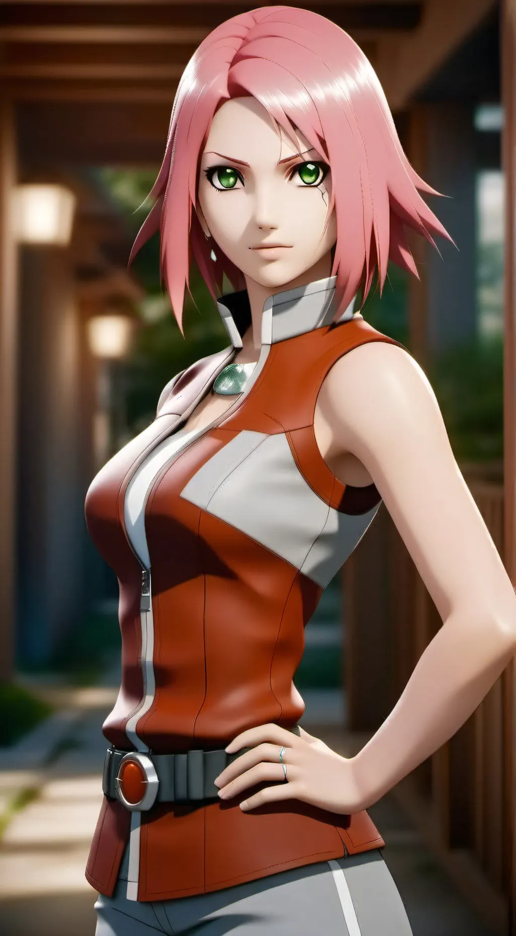 ai character: Sakura  background