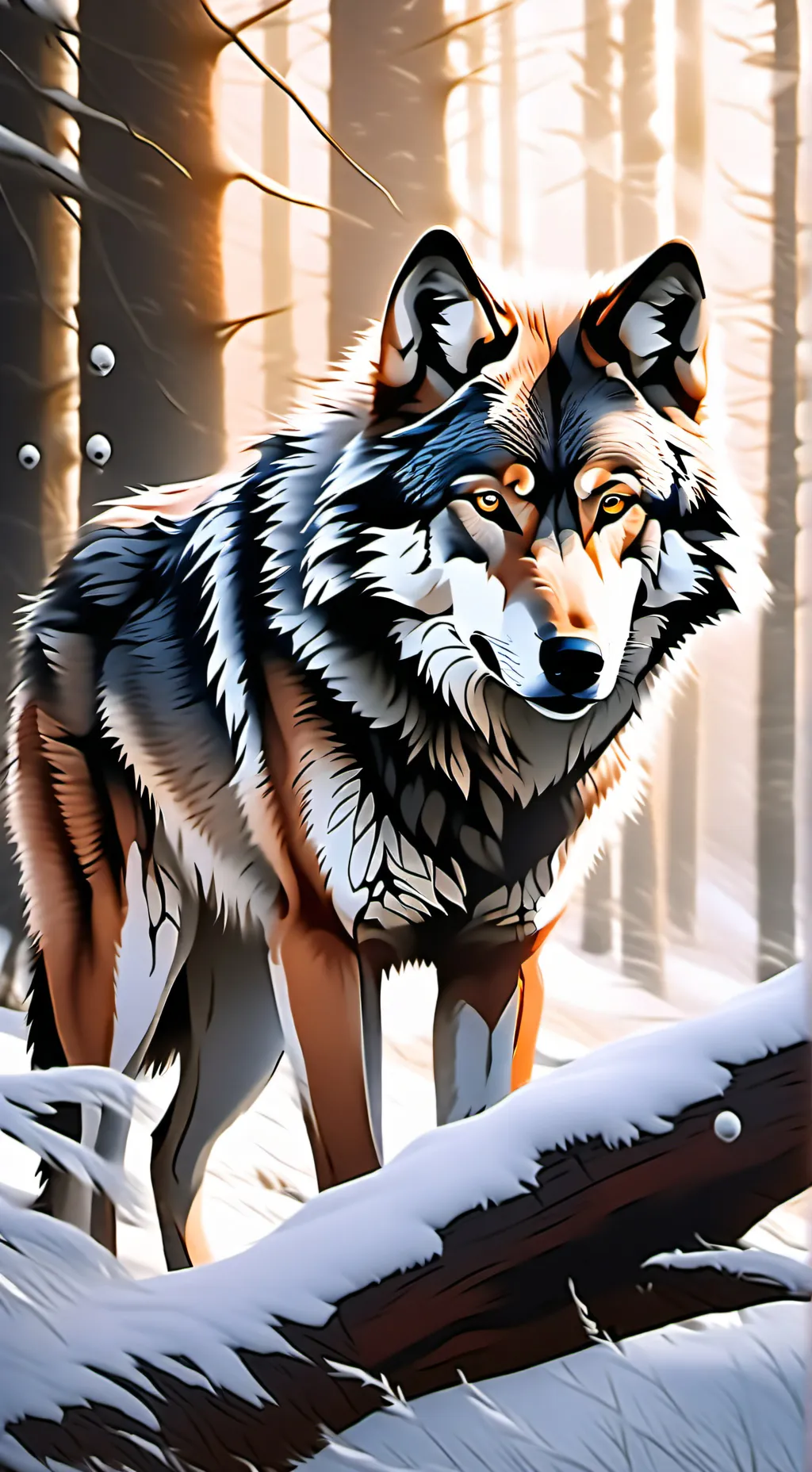 ai character: wolf background