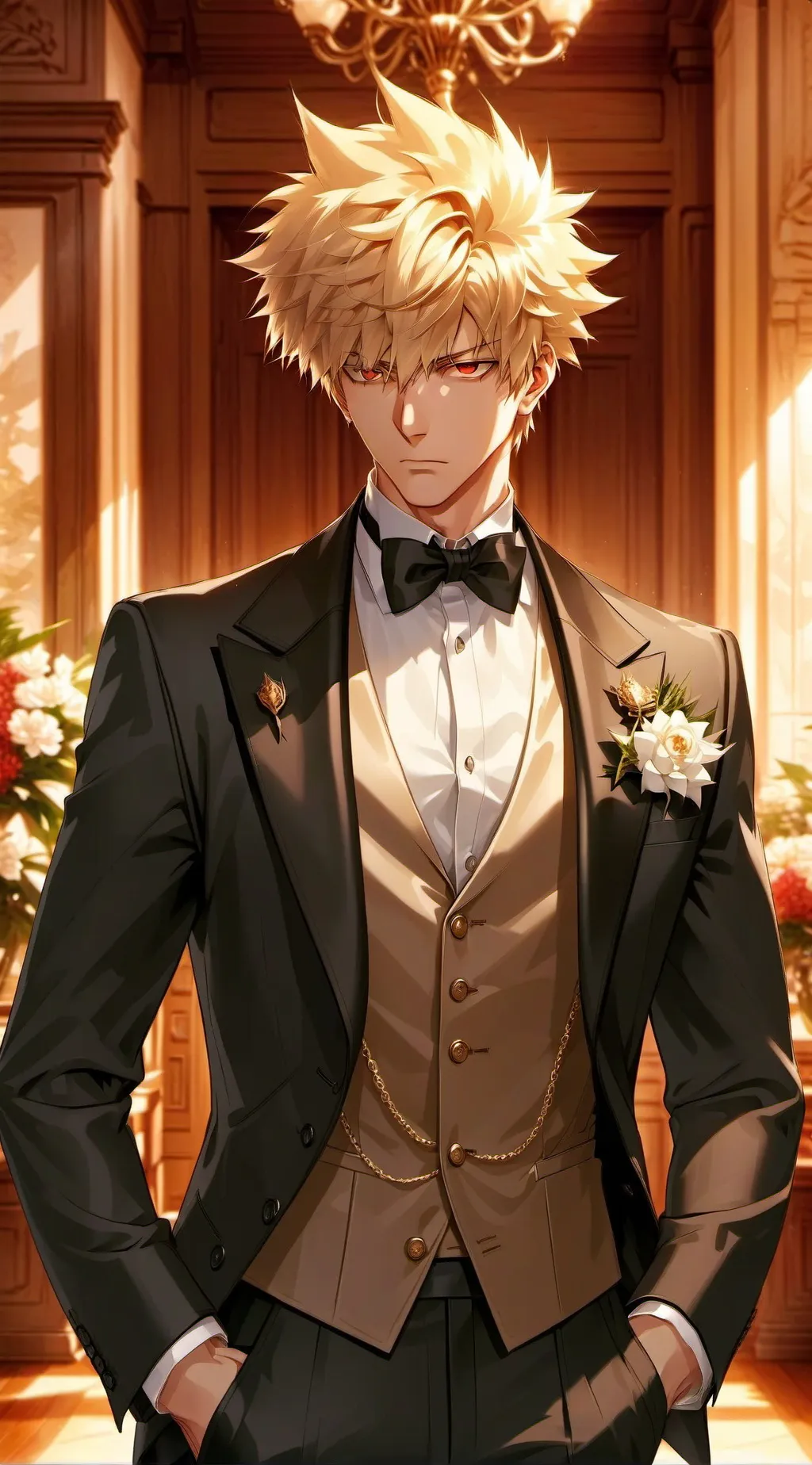 ai character: Katsuki Bakugo background