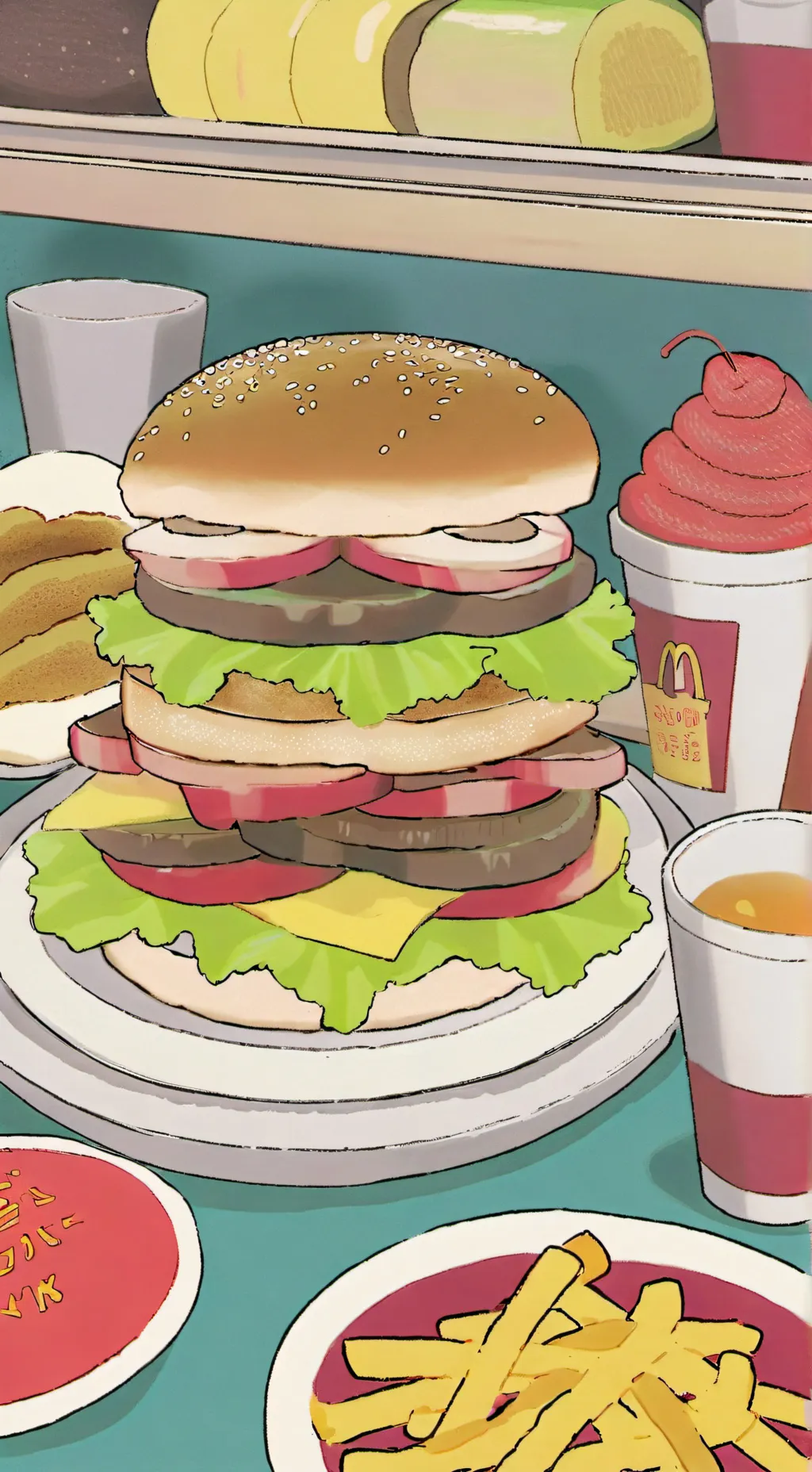 ai character: COD McDonalds  background