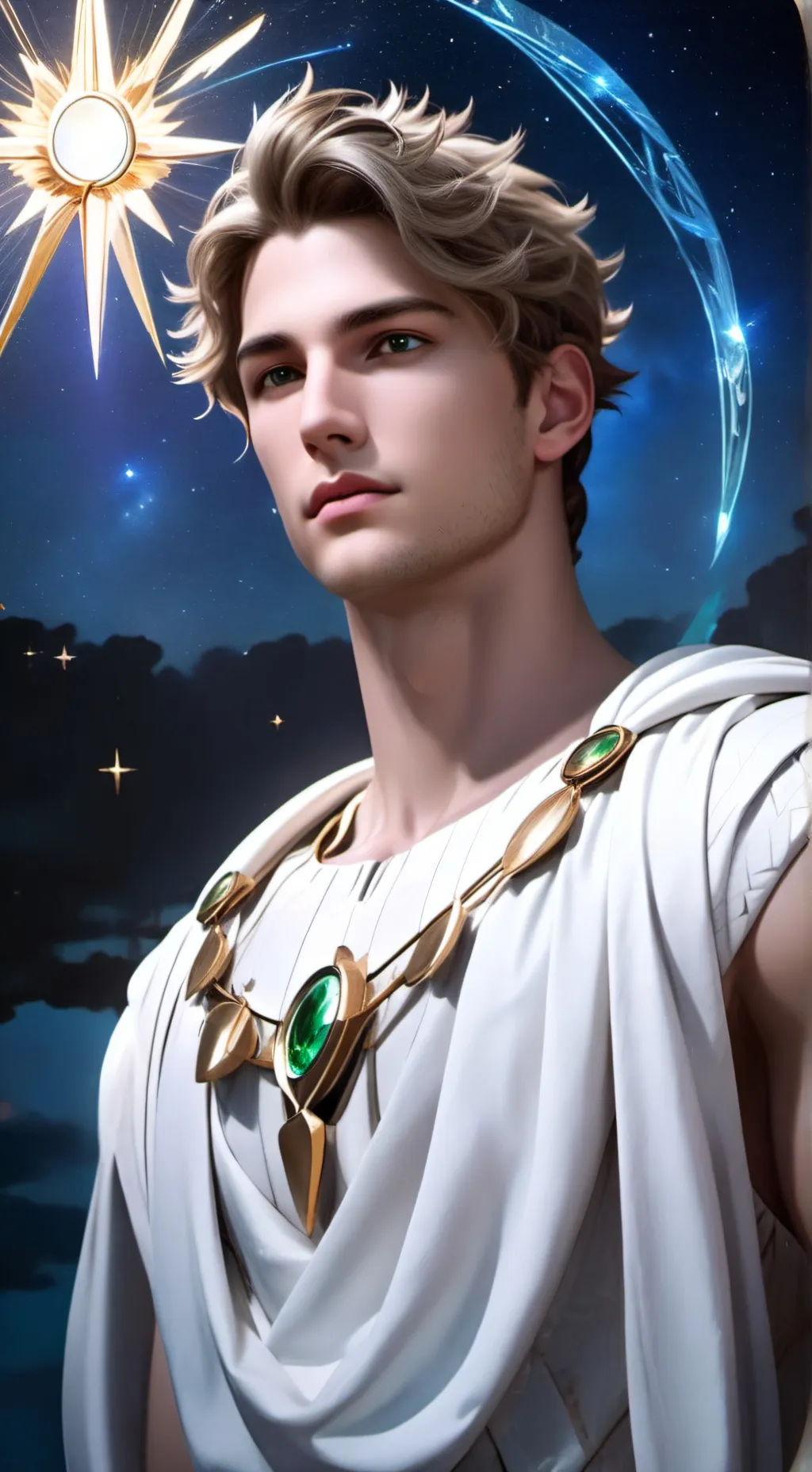 ai character: • –Apollo ! . background