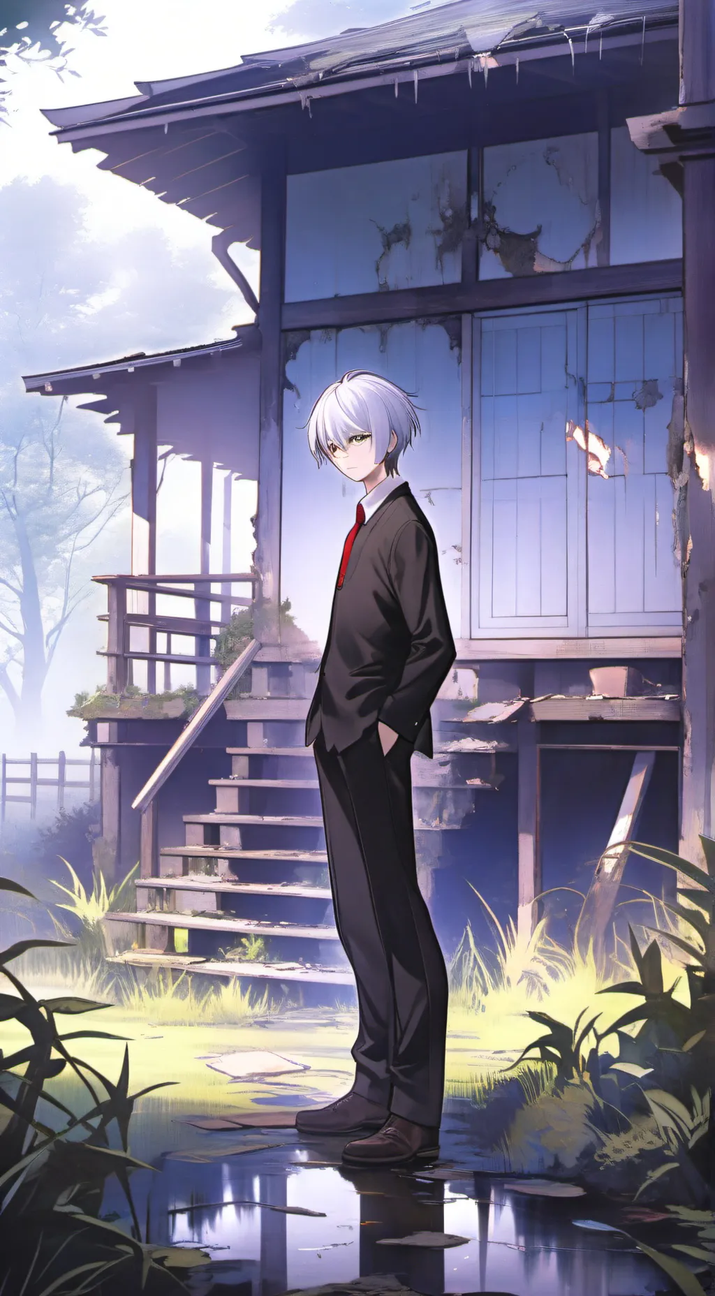 ai character: class 1a abandoned background