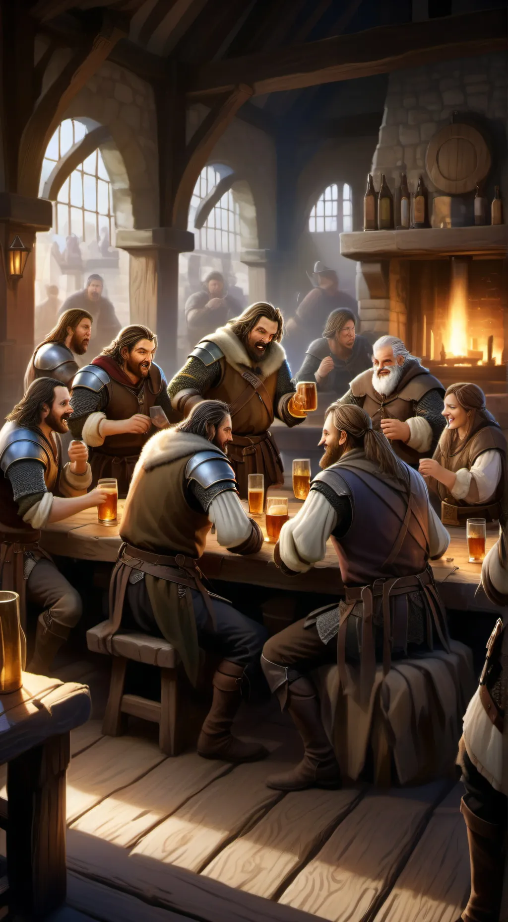 ai character: Tavern of forest  background