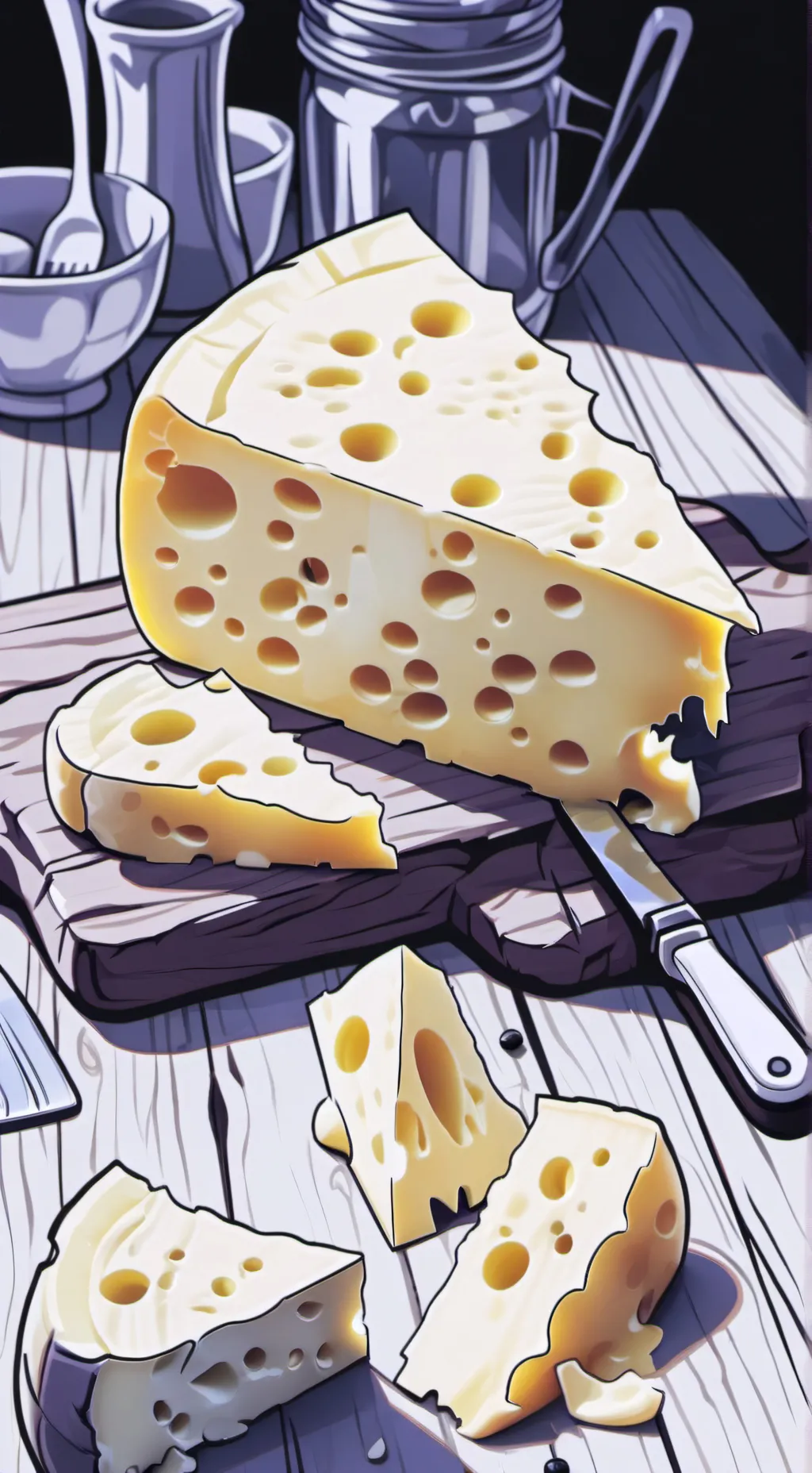 ai character: Cheese  background