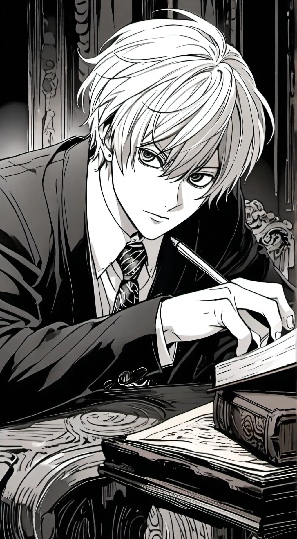 ai character: Death note background