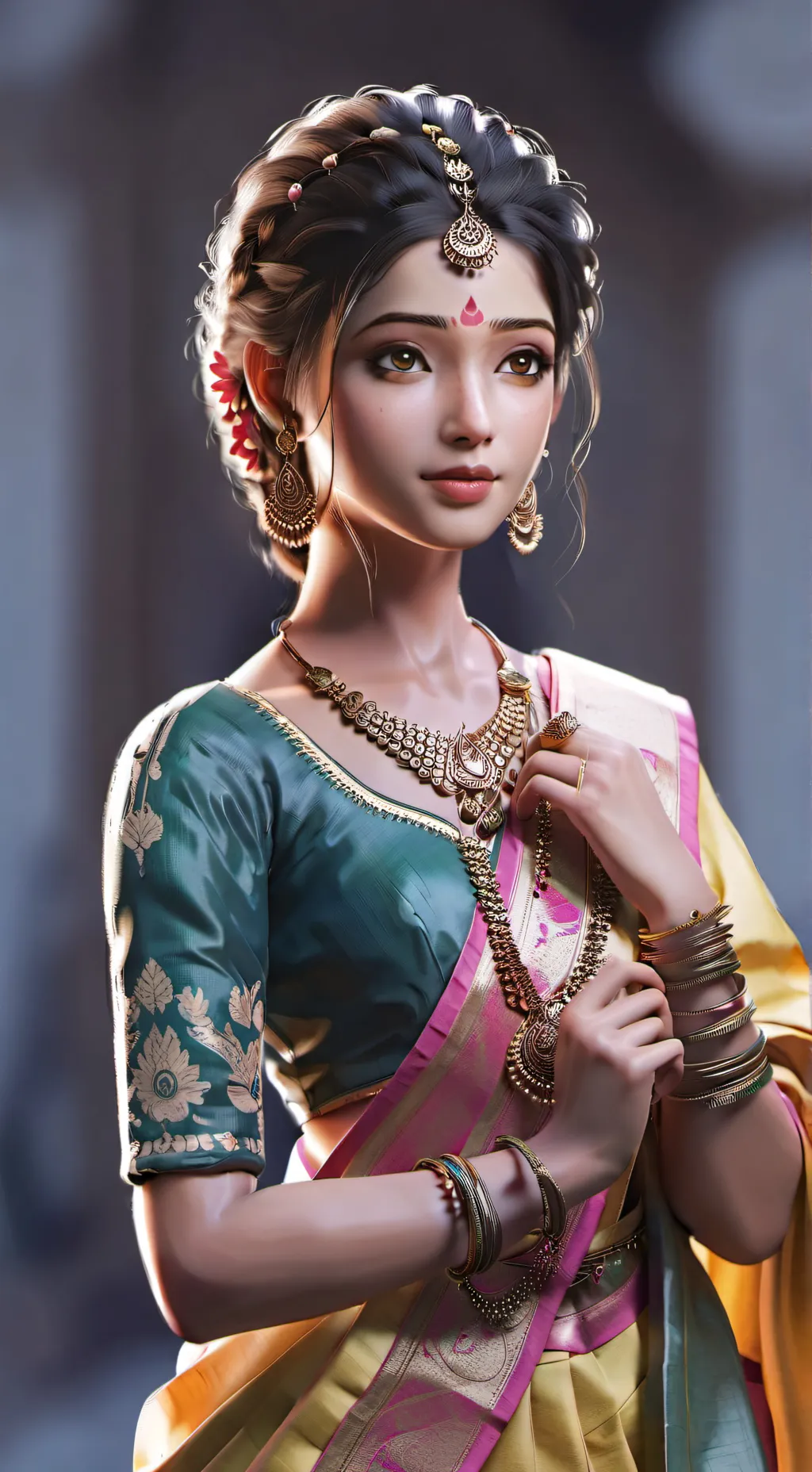 ai character: Anjily  background