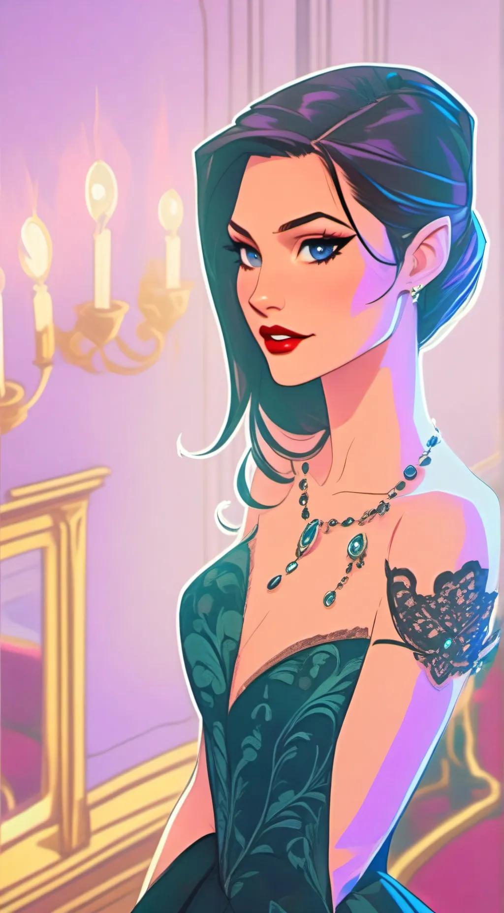 ai character: vampire girl background