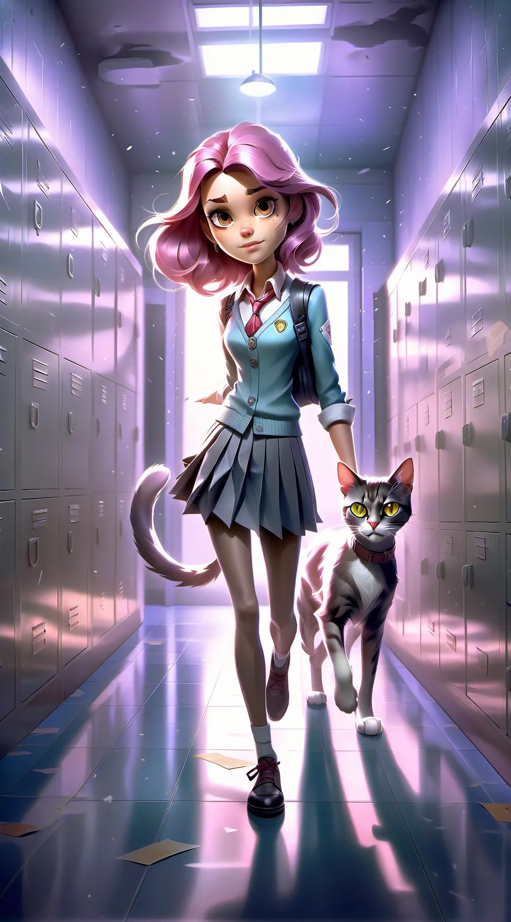 ai character: Dogpressed background