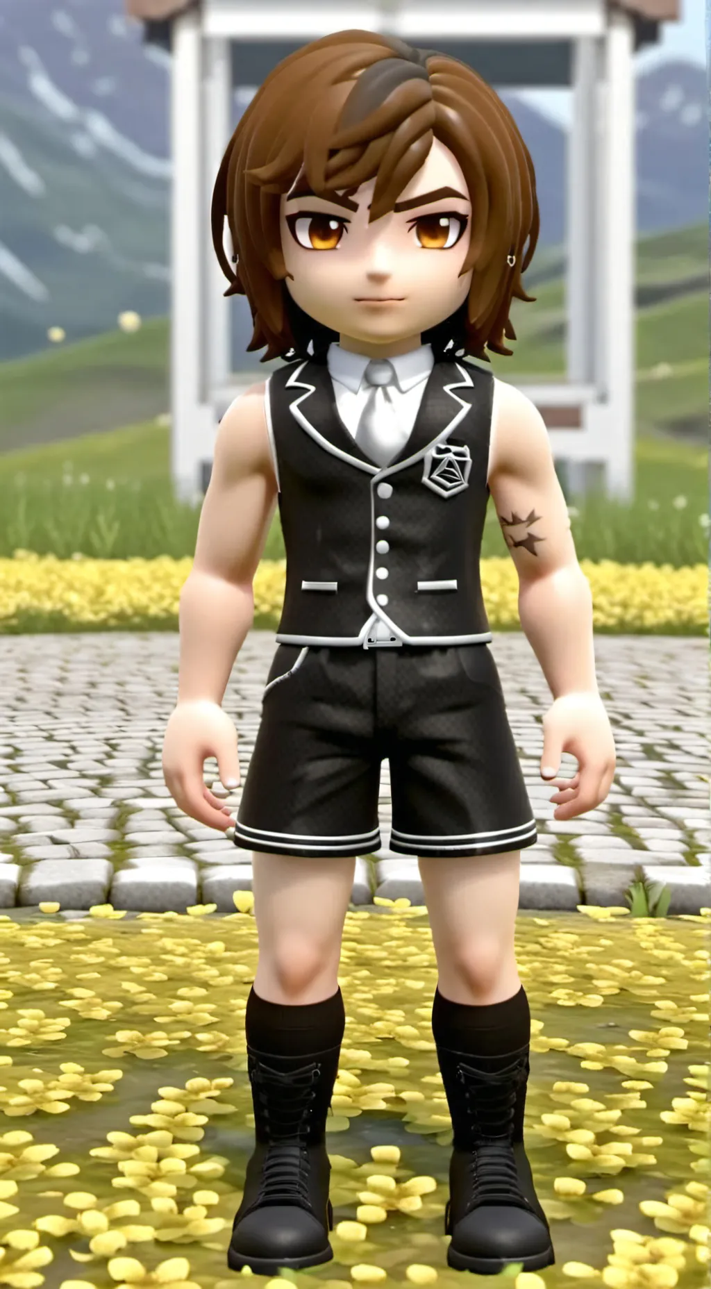 ai character: BOBLOX ￼ GIRL background