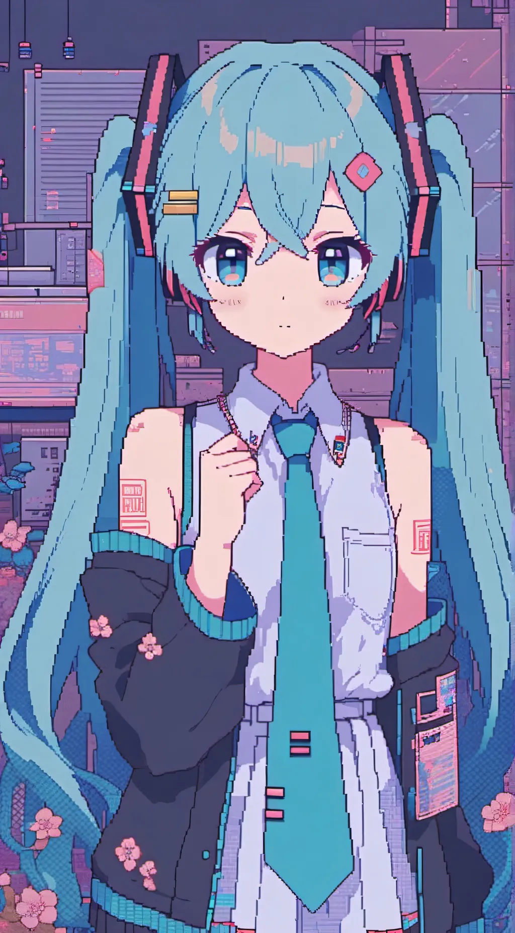 ai character: Miku  background
