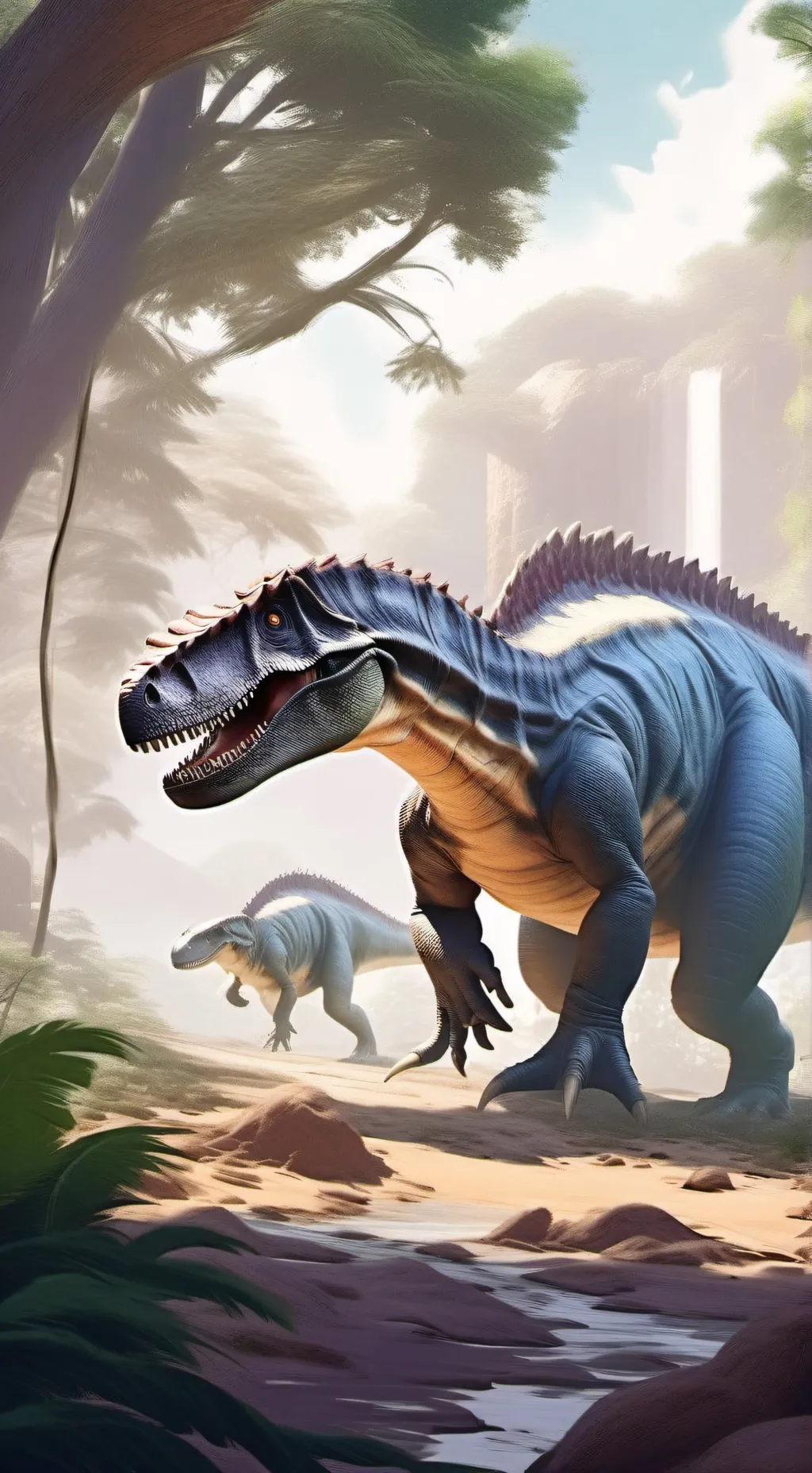 ai character: 4 DINO background