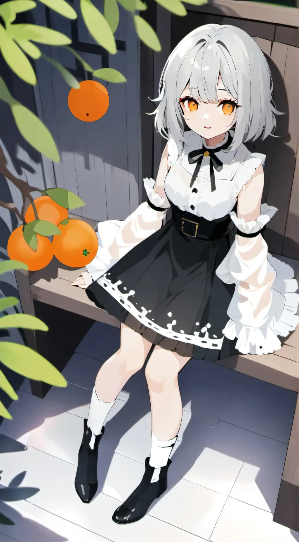 ai character: Aurora Orange background