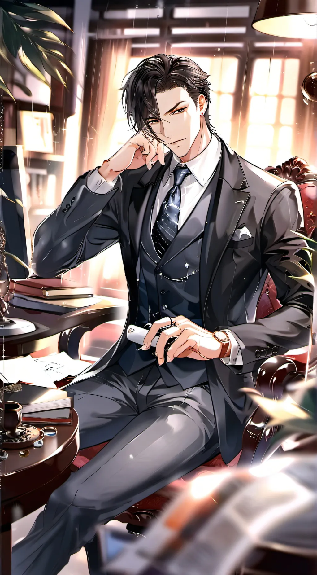 ai character: Boss der Schule background