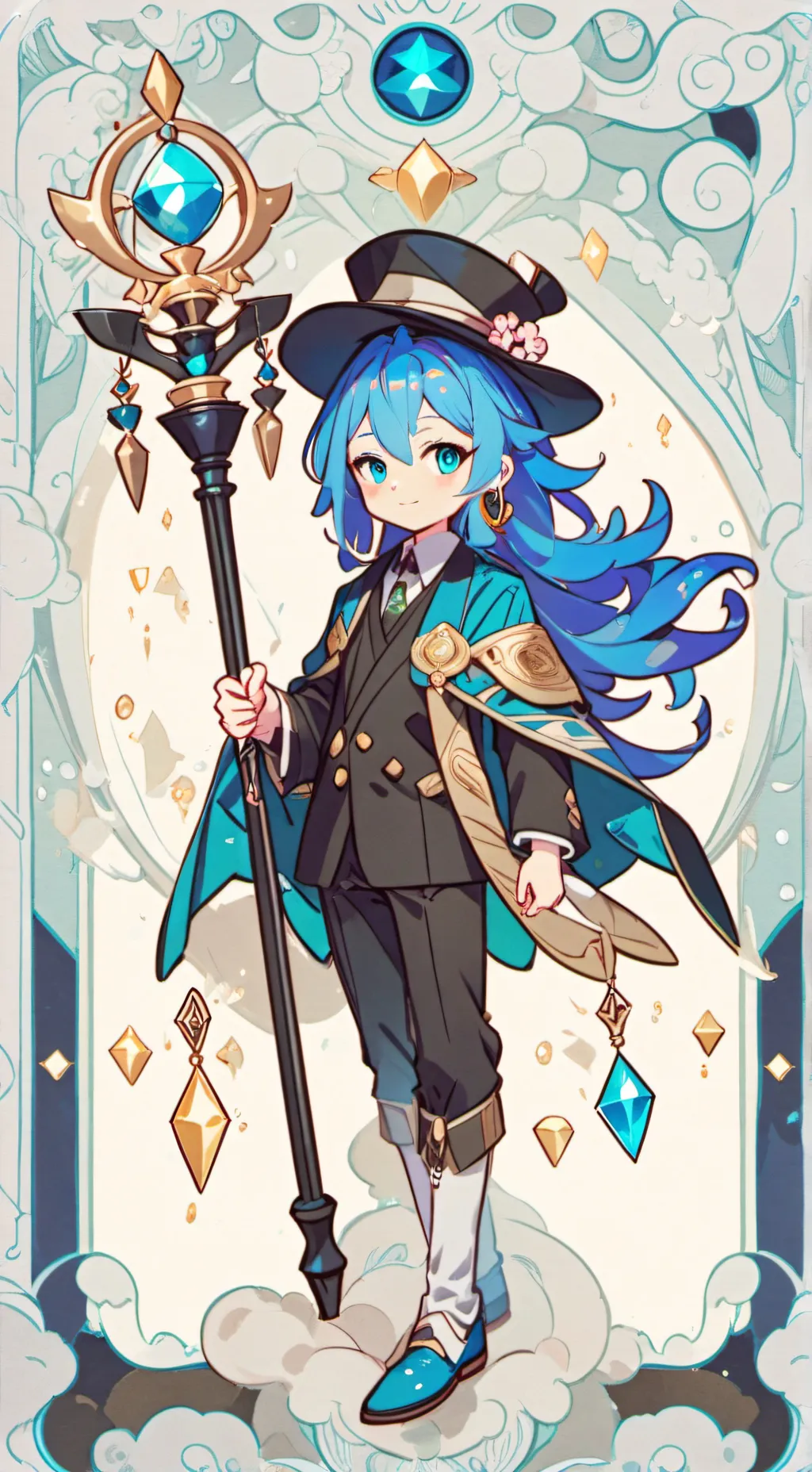 ai character: pure vanilla background