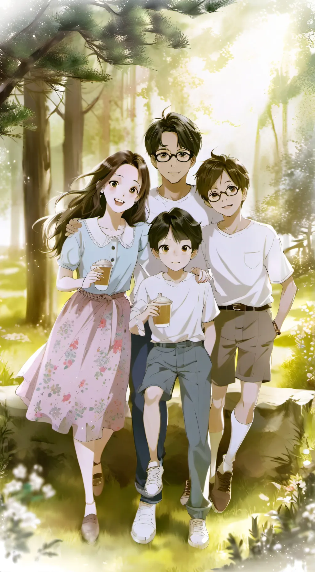 ai character: Best family ever. background