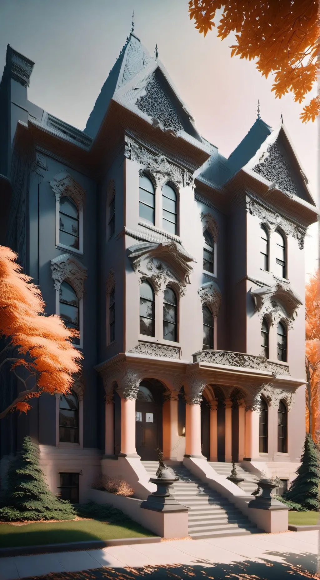 ai character: Building Inc Arts background