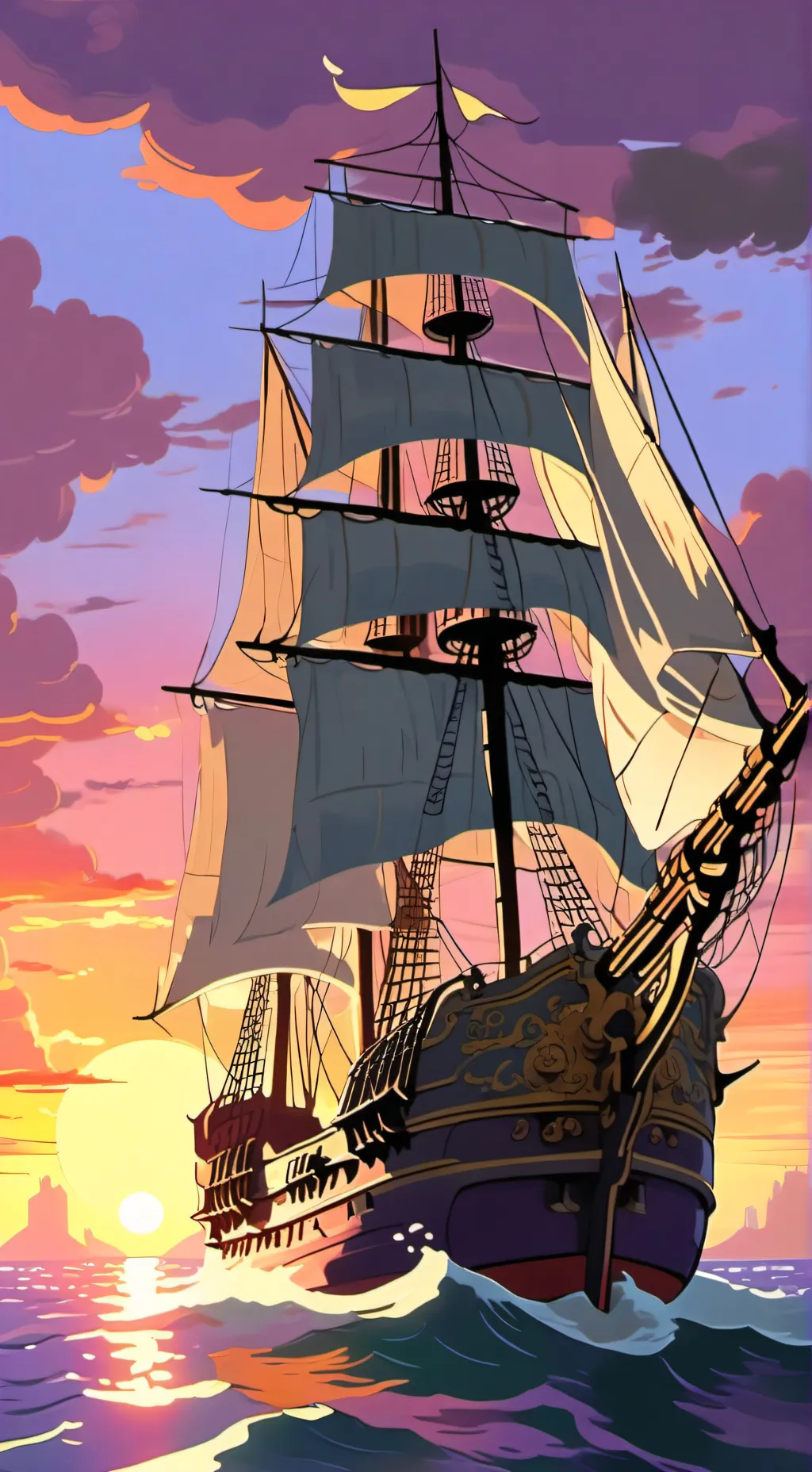 ai character: One piece  background