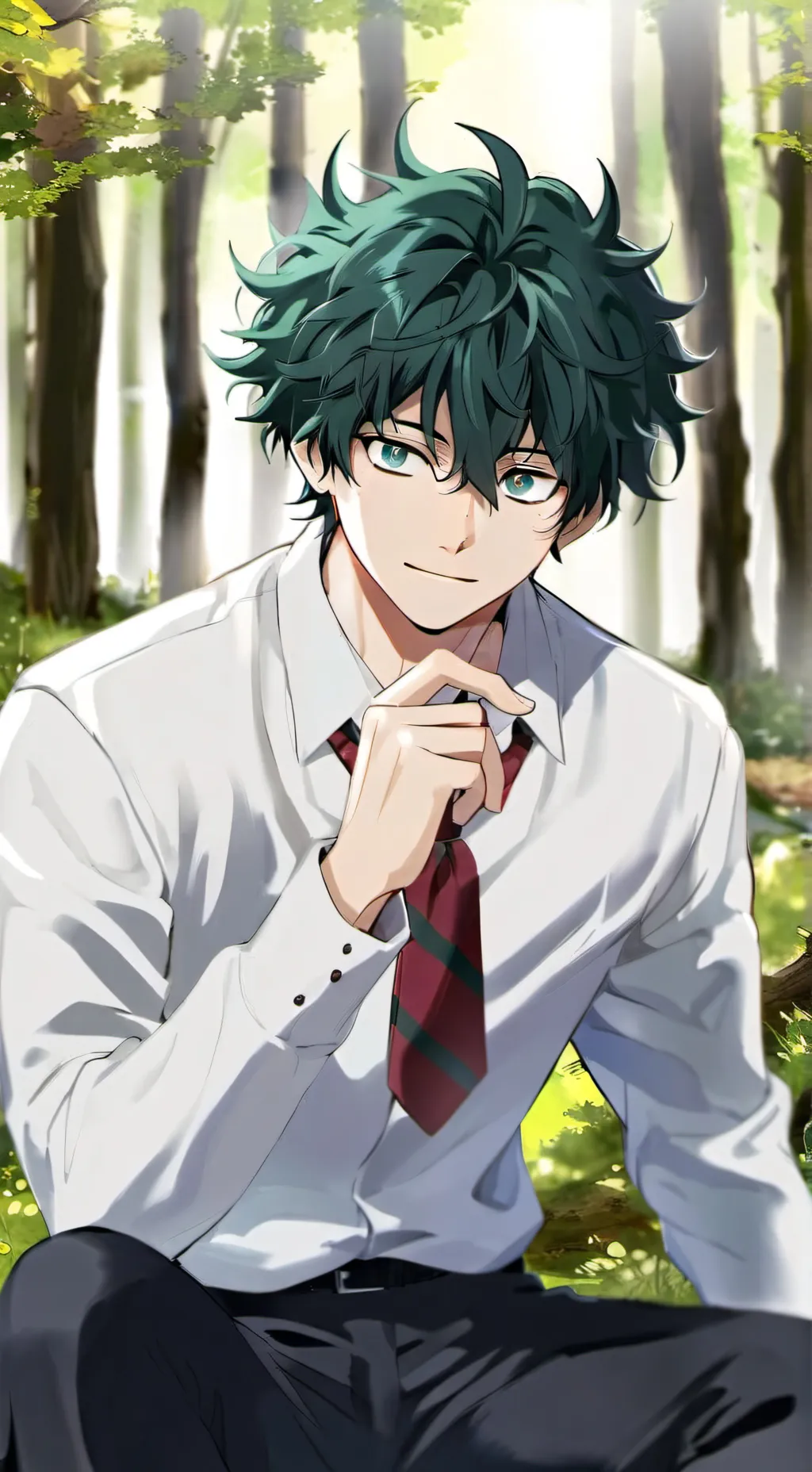 ai character: deku  background