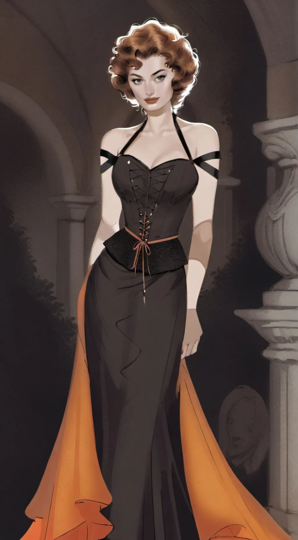 ai character: Aurora background