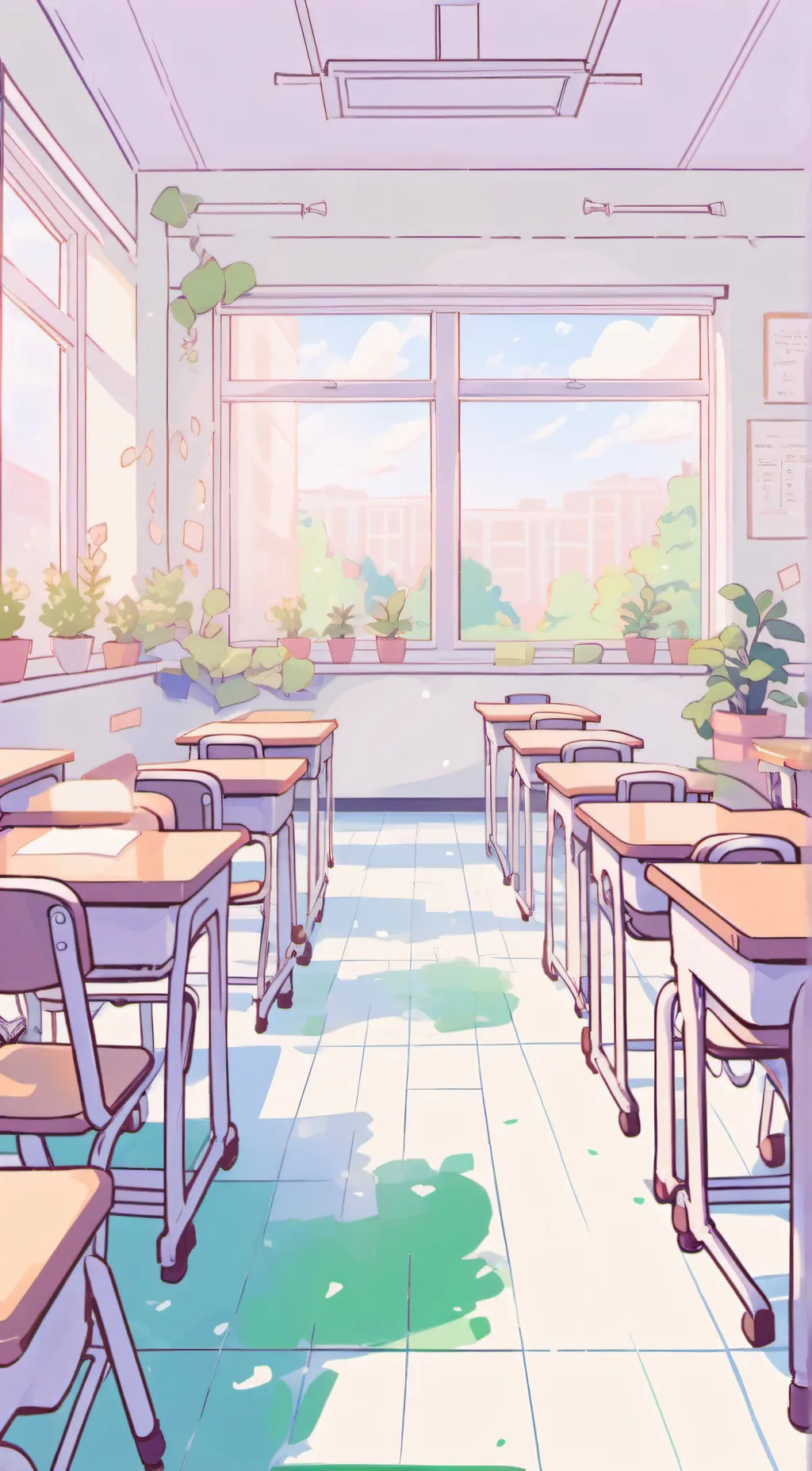 ai character: girls only school background